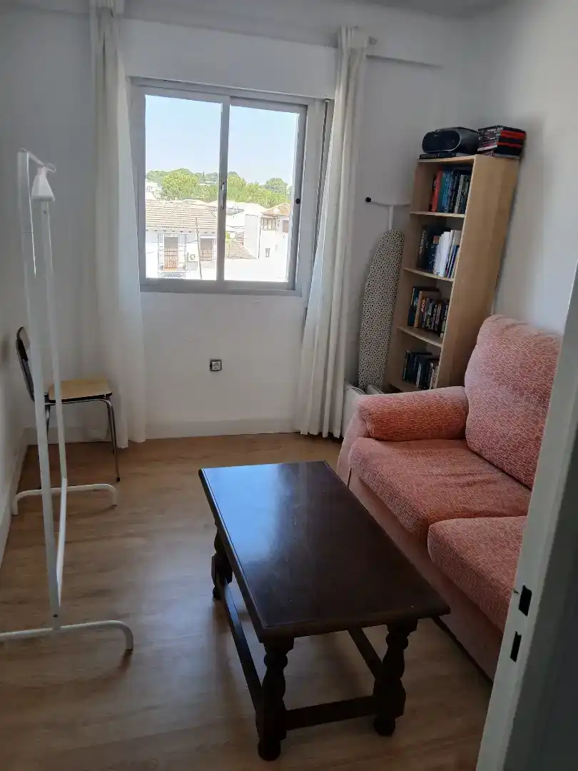 Sala d'estar de Pis per a compartir en Ronda amb Aire condicionat, Parquet i Moblat