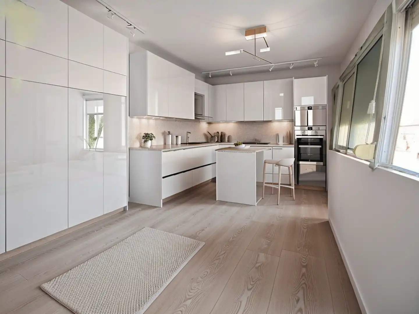 Cocina de Piso en venta en Santa Coloma de Gramenet con Parquet, Amueblado y Internet