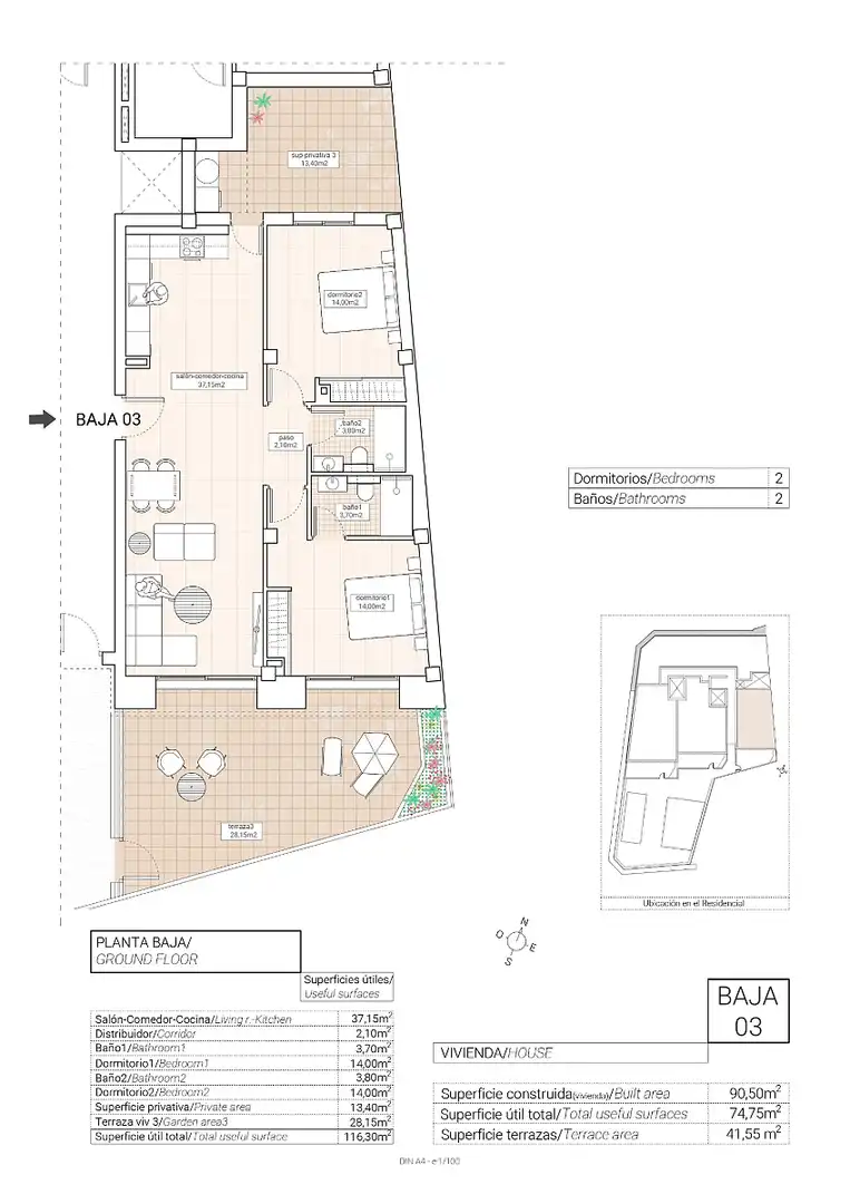 Apartment with terrace for sale in Hondón de las Nieves / El Fondó de les Neus, imagen 40