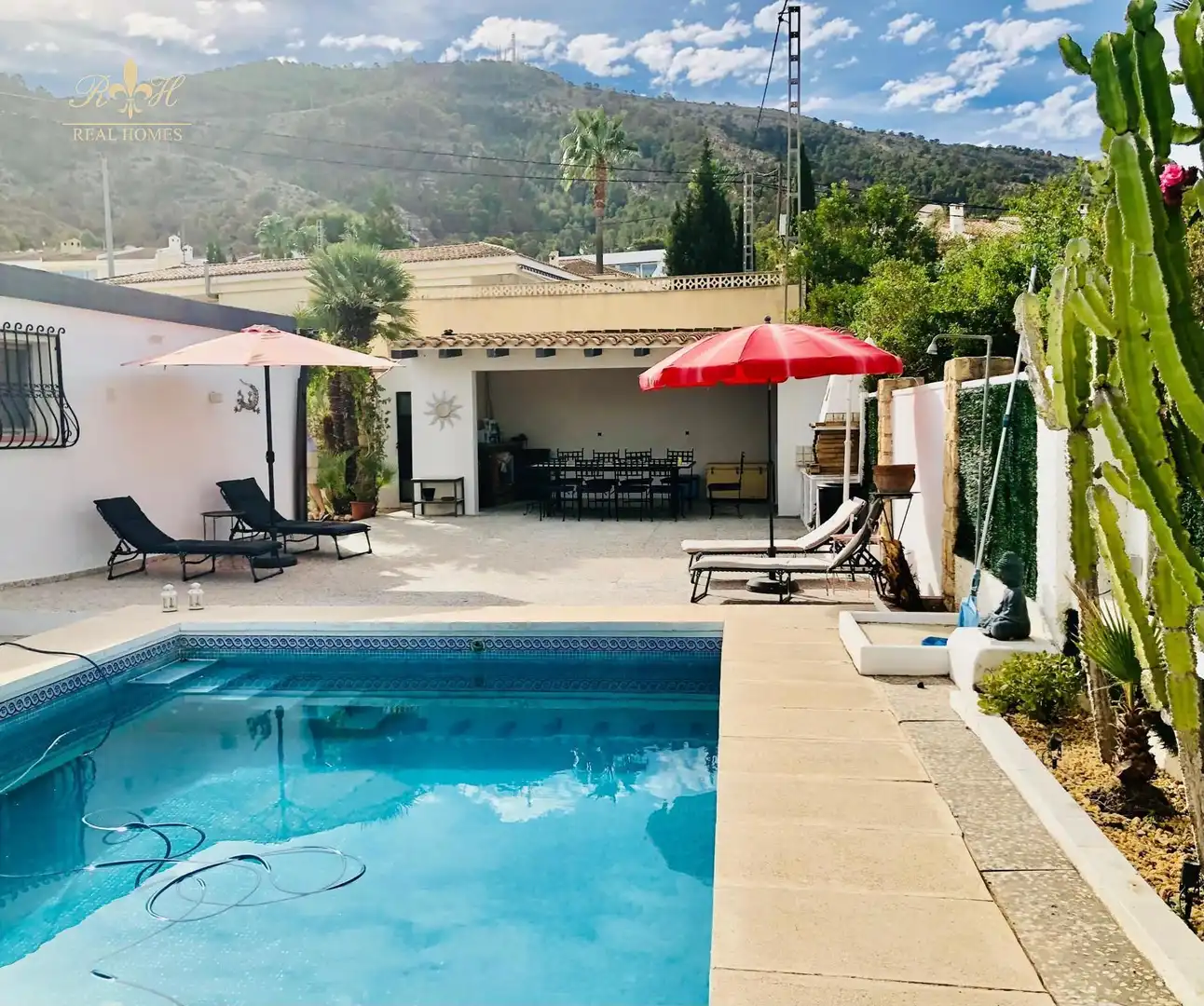Außenansicht von Haus oder Chalet zur Miete in L'Alfàs del Pi mit Klimaanlage, Terrasse und Schwimmbad
