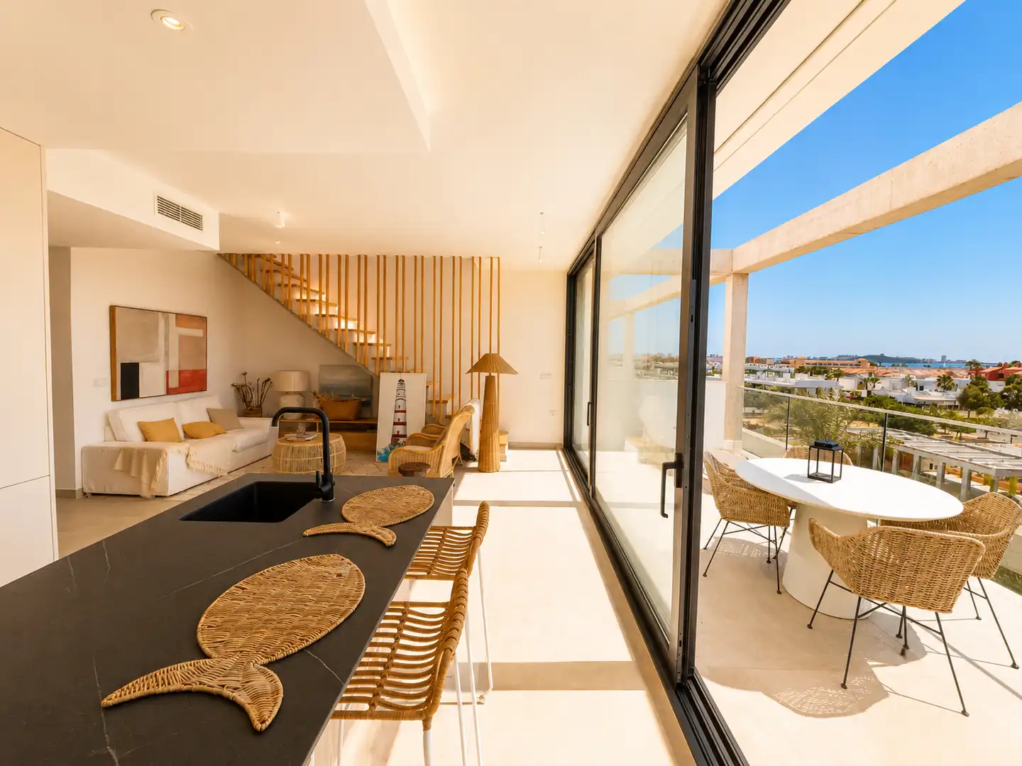 Sala d'estar de Àtic en venda en Cartagena amb Aire condicionat, Calefacció i Terrassa