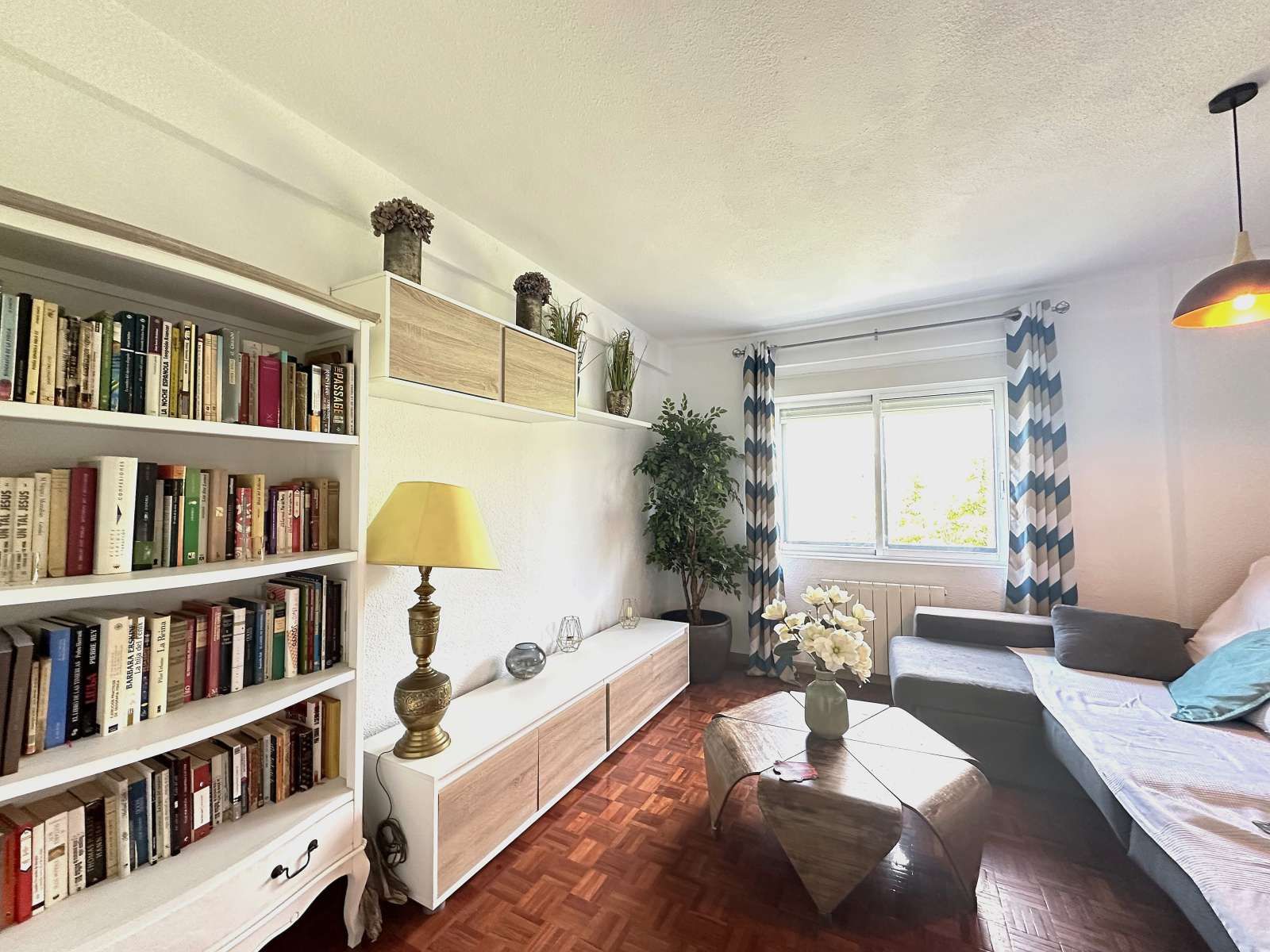 Living room of Apartment to share in  Madrid Capital  with Air Conditioner, Heating and Terrace