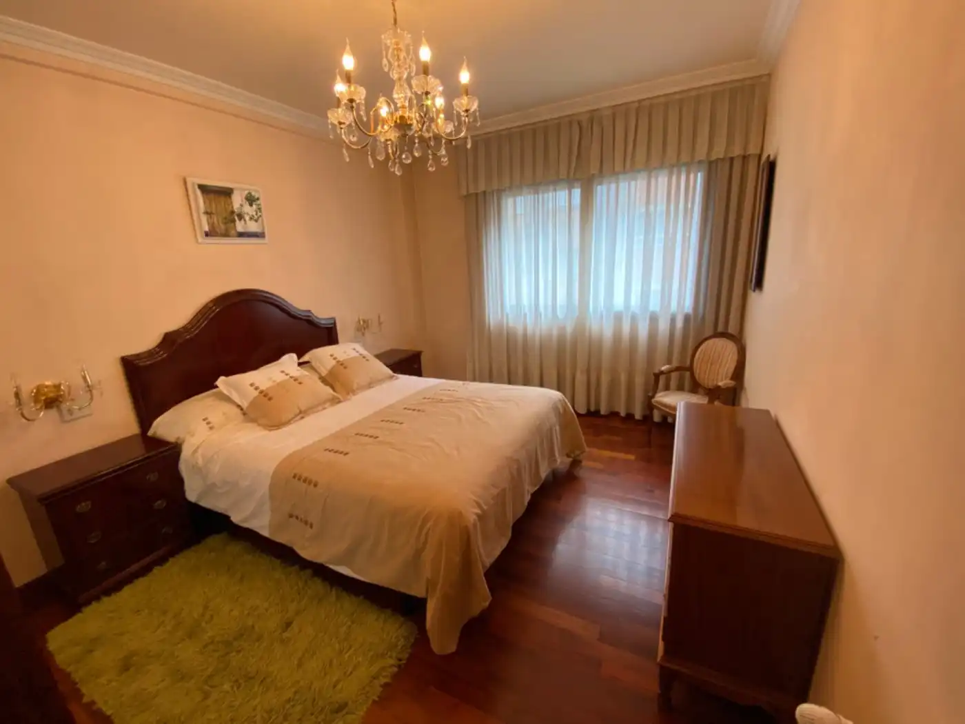 Bedroom of Flat for rent in Santiago de Compostela   with Heating and Furnished