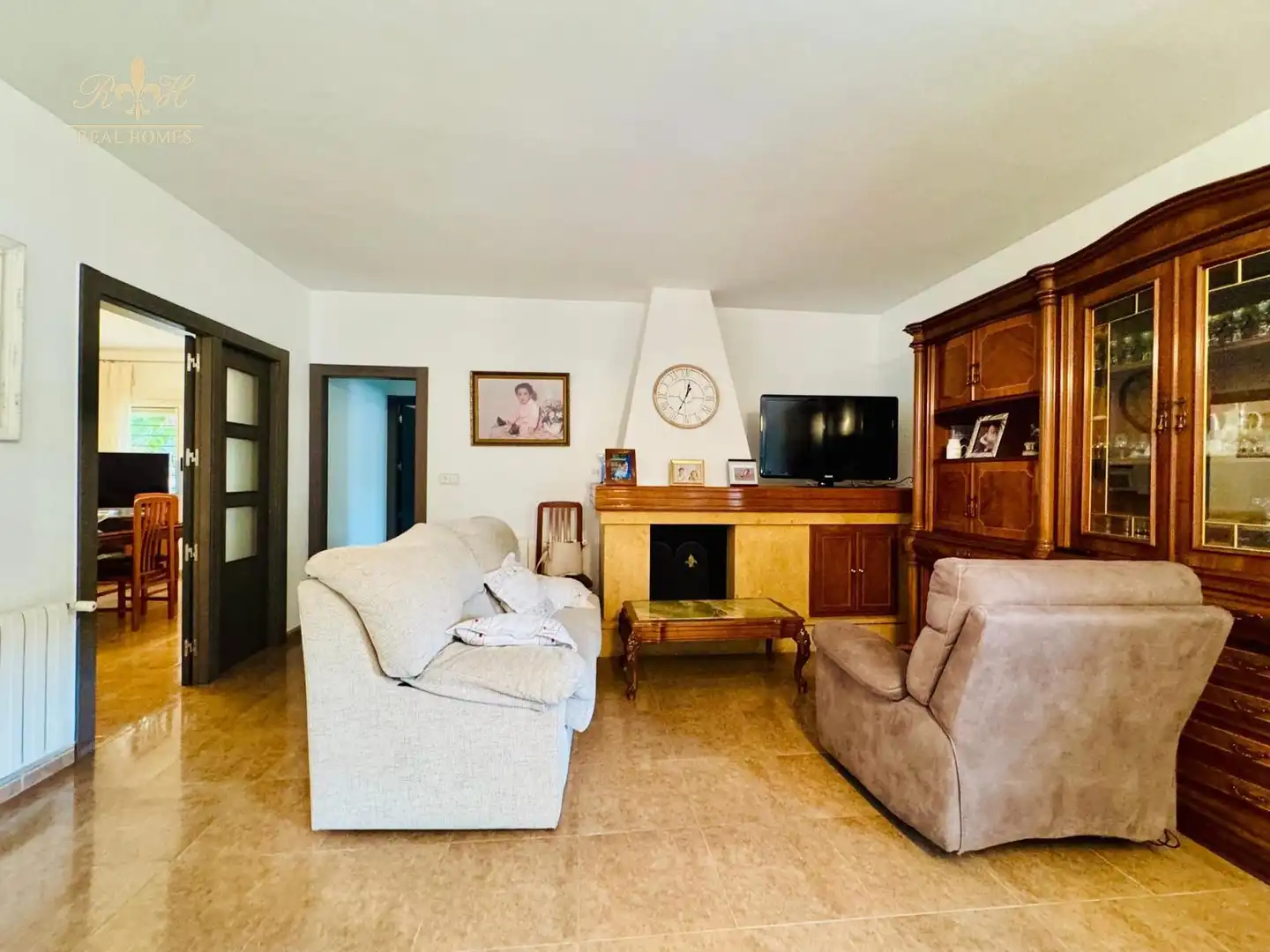 Wohnzimmer von Einfamilien-Reihenhaus zum Verkauf in L'Alfàs del Pi mit Klimaanlage, Terrasse und Schwimmbad