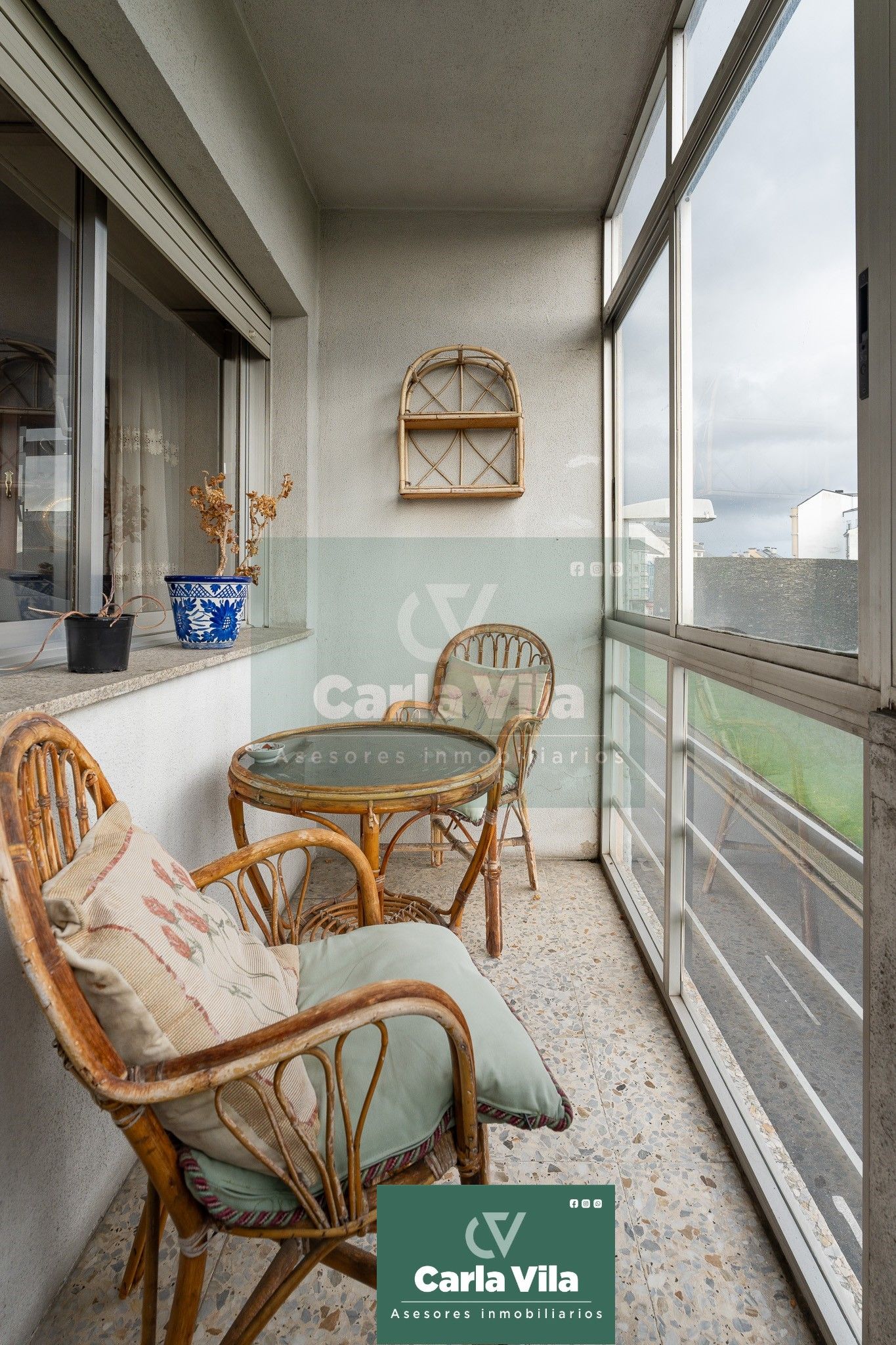 Terrassa de Pis en venda en Lugo Capital amb Parquet, Moblat i Balcó