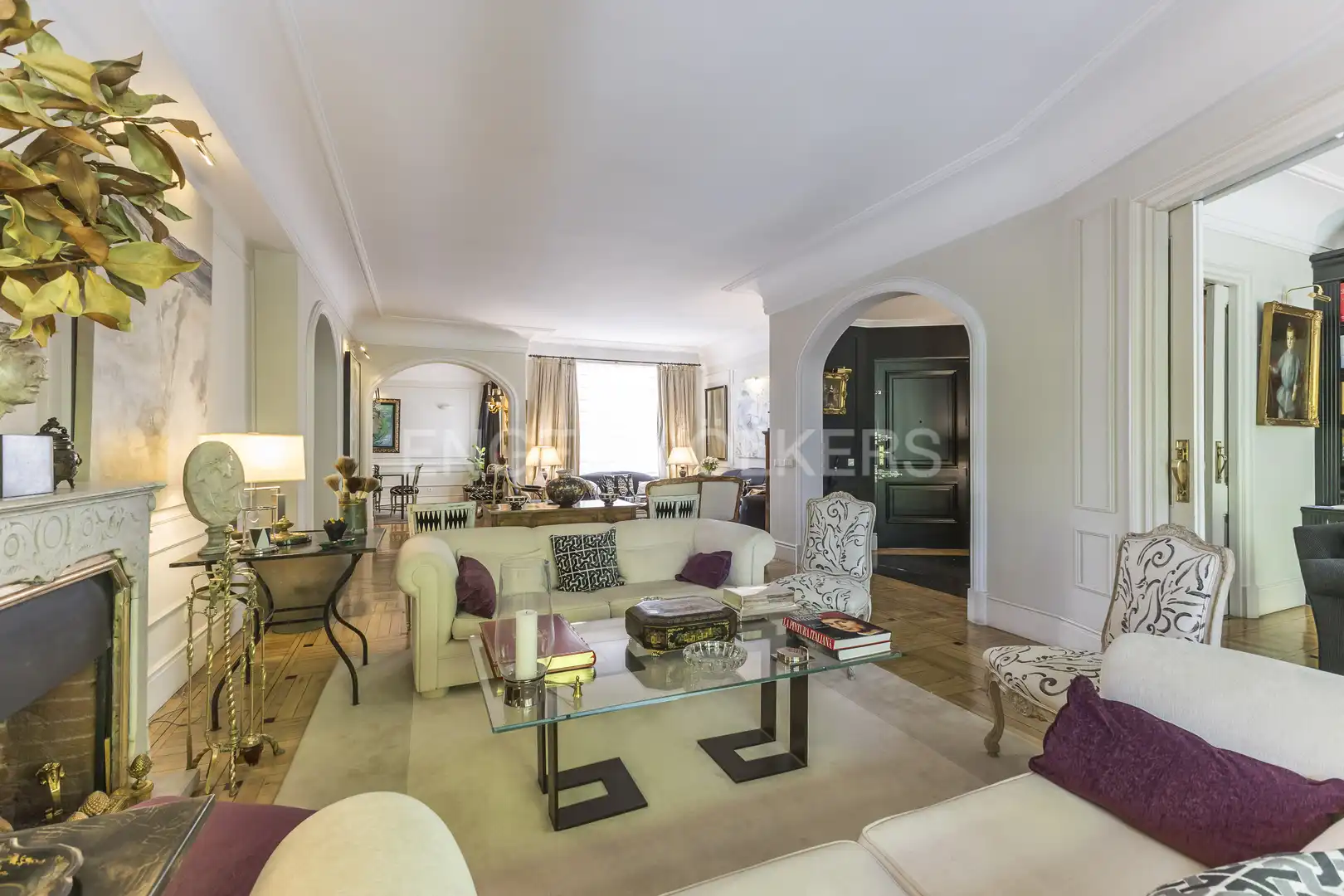 Wohnzimmer von Wohnung zum Verkauf in Madrid mit Klimaanlage, Heizung und Terrasse