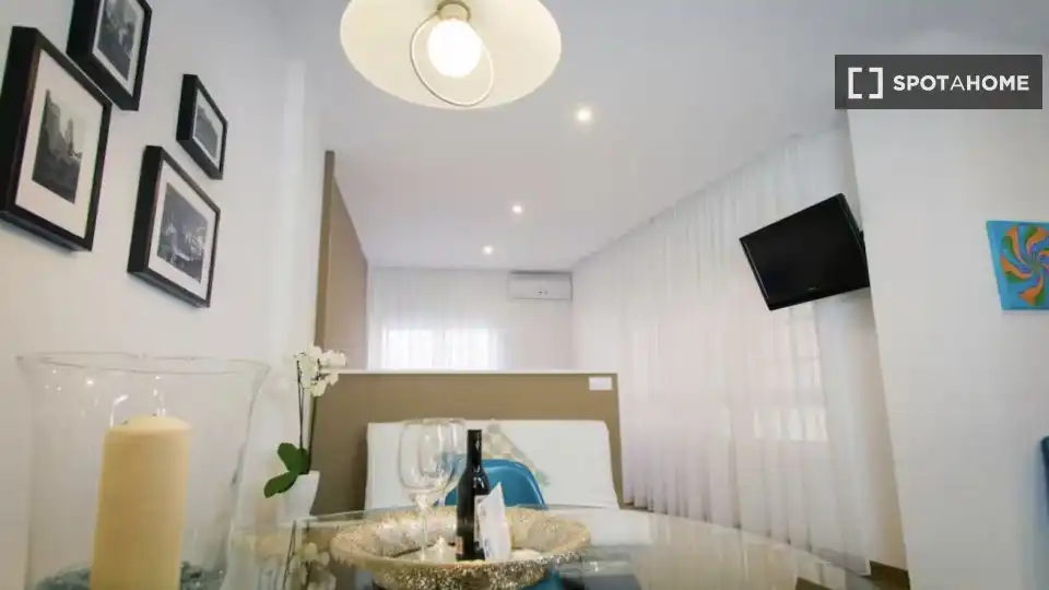 Living room of Study for share in Málaga  with Air Conditioner, Heating and Terrace