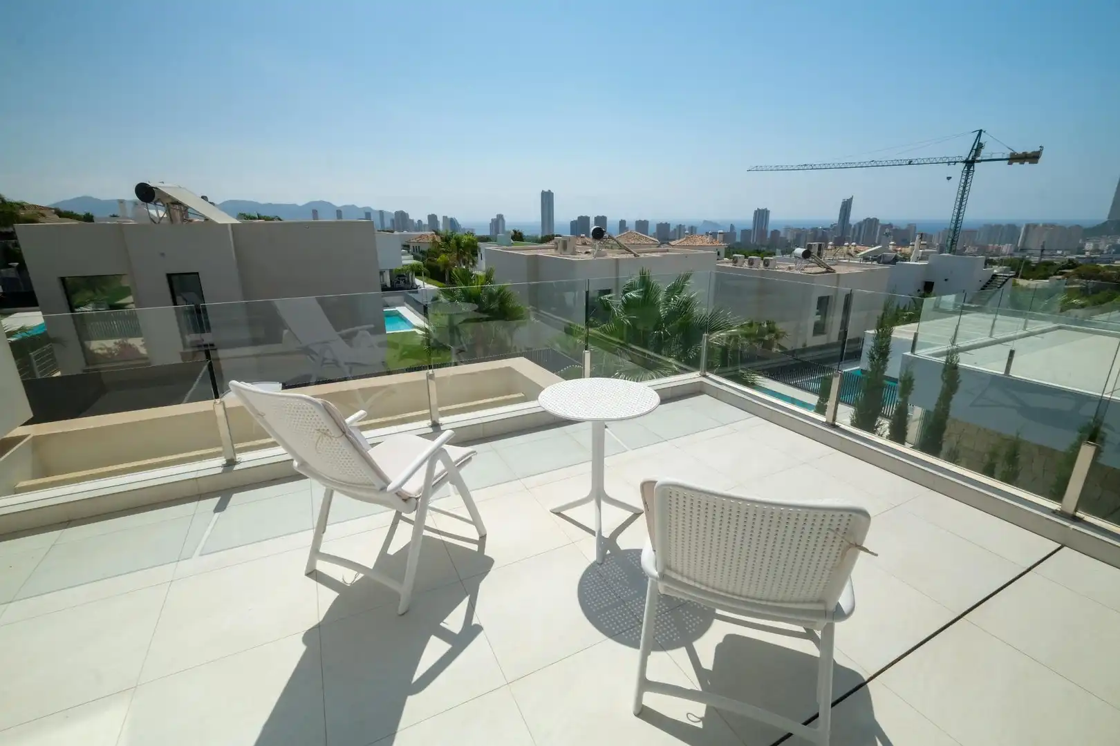 Terraza de Casa o chalet de alquiler en Finestrat con Aire acondicionado, Calefacción y Jardín privado