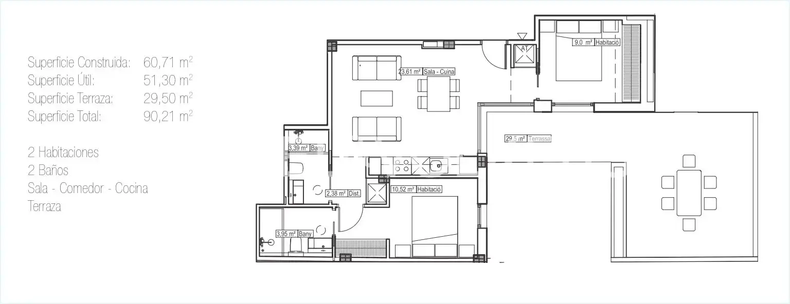 Piso en venta en Sant Cugat del Vallès con Aire acondicionado, Calefacción y Jardín privado