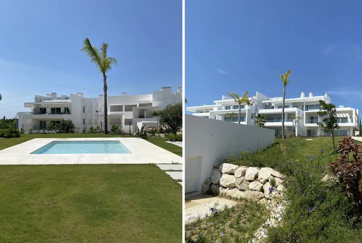 Vista exterior de Apartament en venda en Casares amb Aire condicionat, Jardí privat i Terrassa