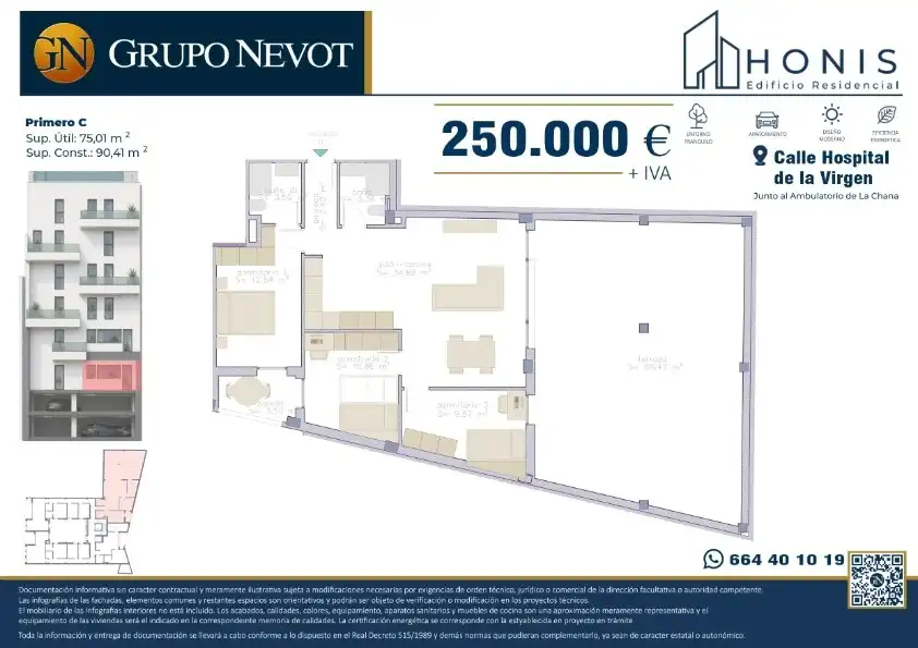 Piso en venta en Calle Hospital de la Virgen, 9, Angustias - Chana - Encina