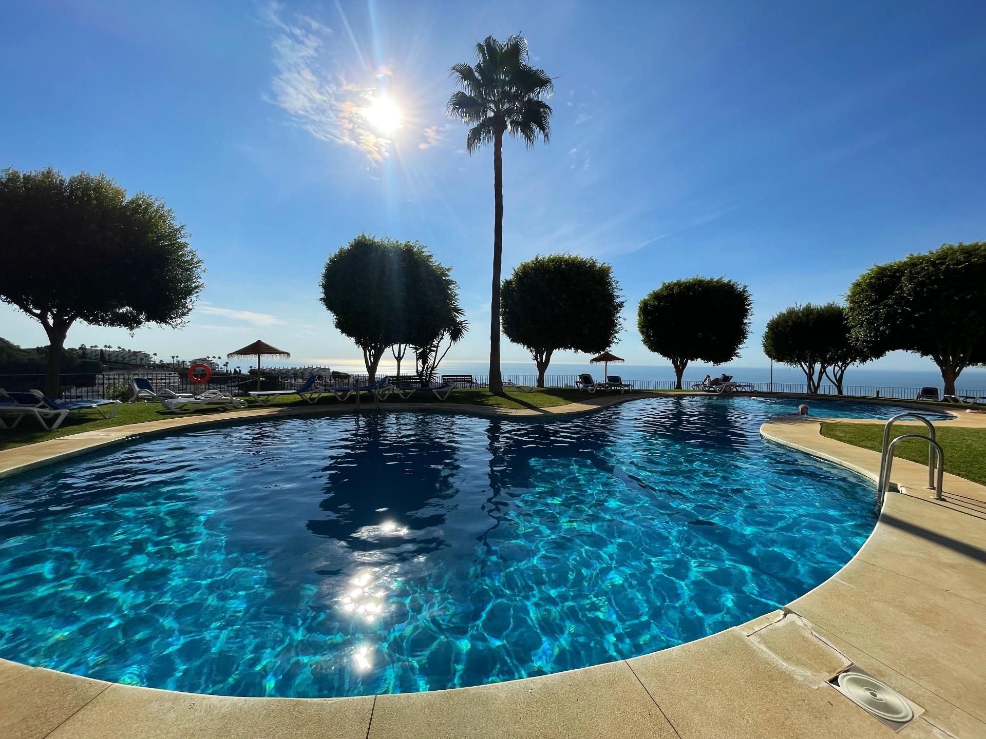 Swimming pool of Duplex for sale in Mijas  with Air Conditioner, Heating and Private garden
