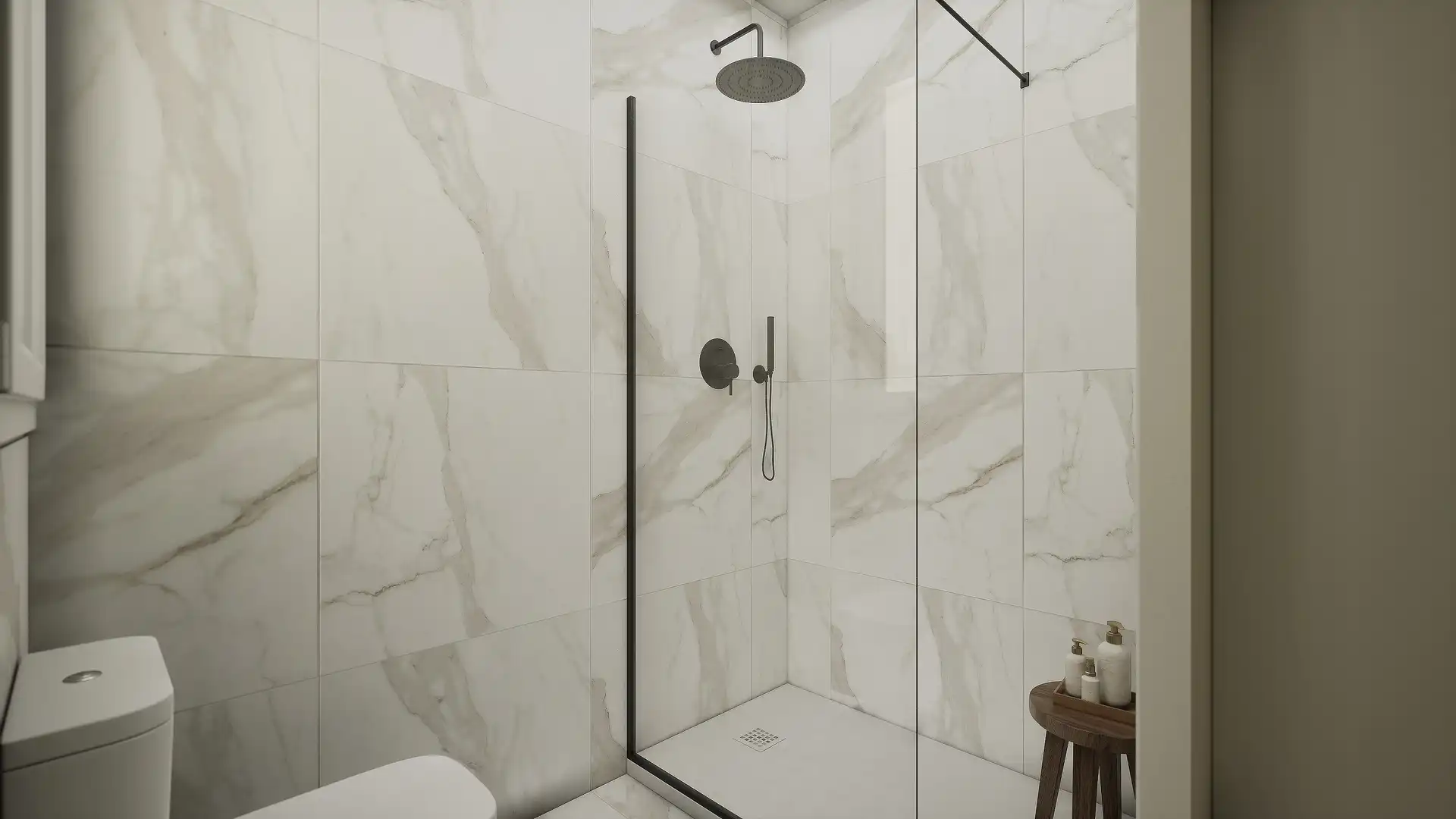 Badezimmer von Wohnungen zur Miete in Barcelona mit Klimaanlage, Heizung und Parkett