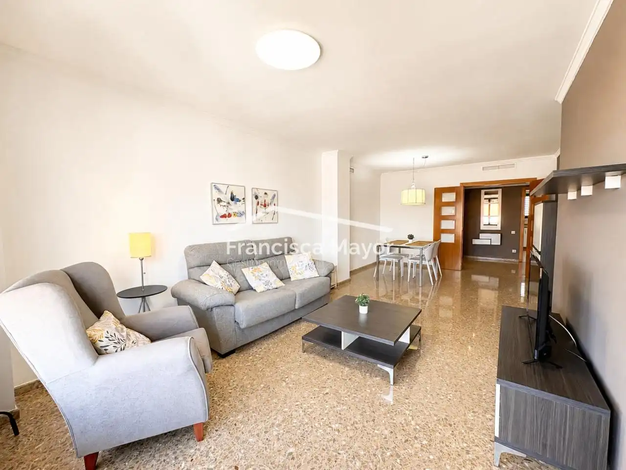 Sala de estar de Piso en venta en Valencia con Aire acondicionado, Amueblado y Piscina comunitaria