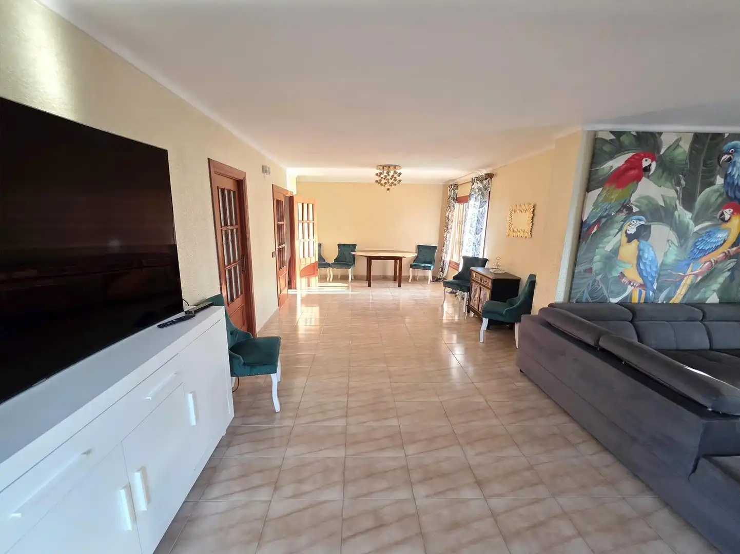 Sala de estar de Casa o chalet de alquiler en Benicasim / Benicàssim con Aire acondicionado, Jardín privado y Trastero