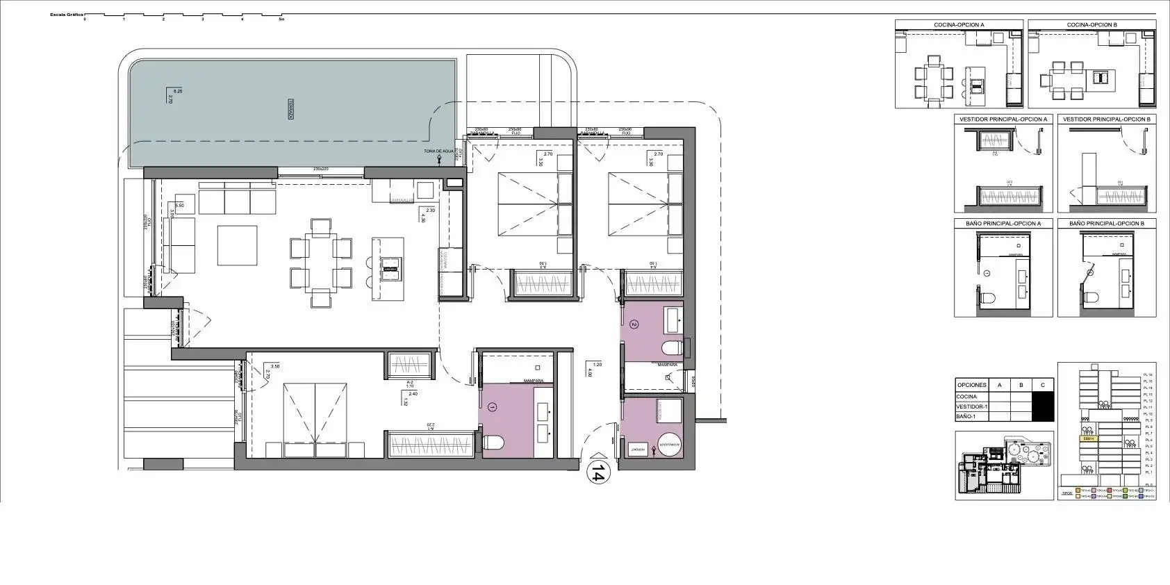Appartement compact avec terrasse à vendre à Zona Levante - Playa Fossa, imagen 12
