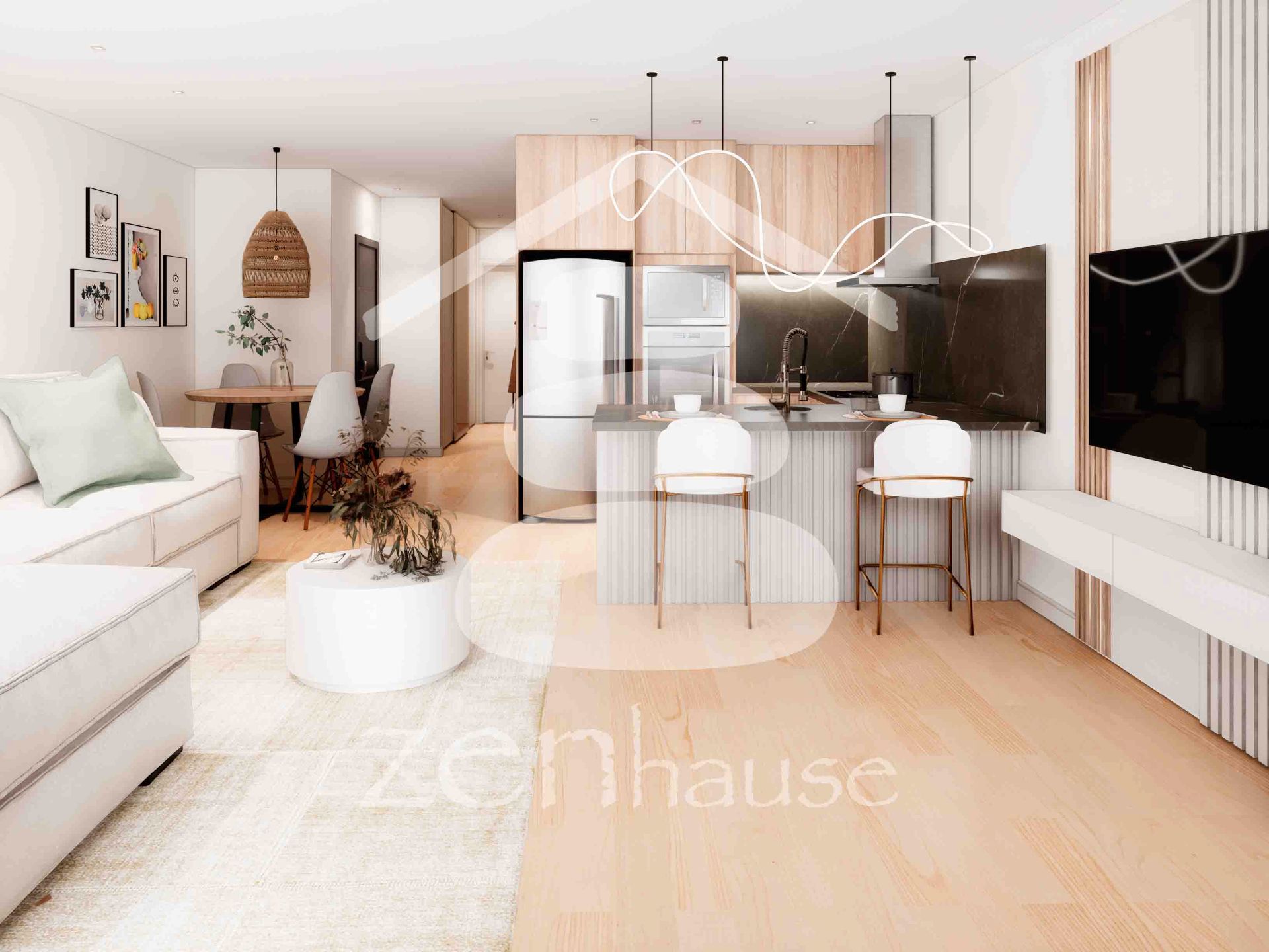 Kitchen of Flat for sale in Sanxenxo  with Air Conditioner, Heating and Terrace