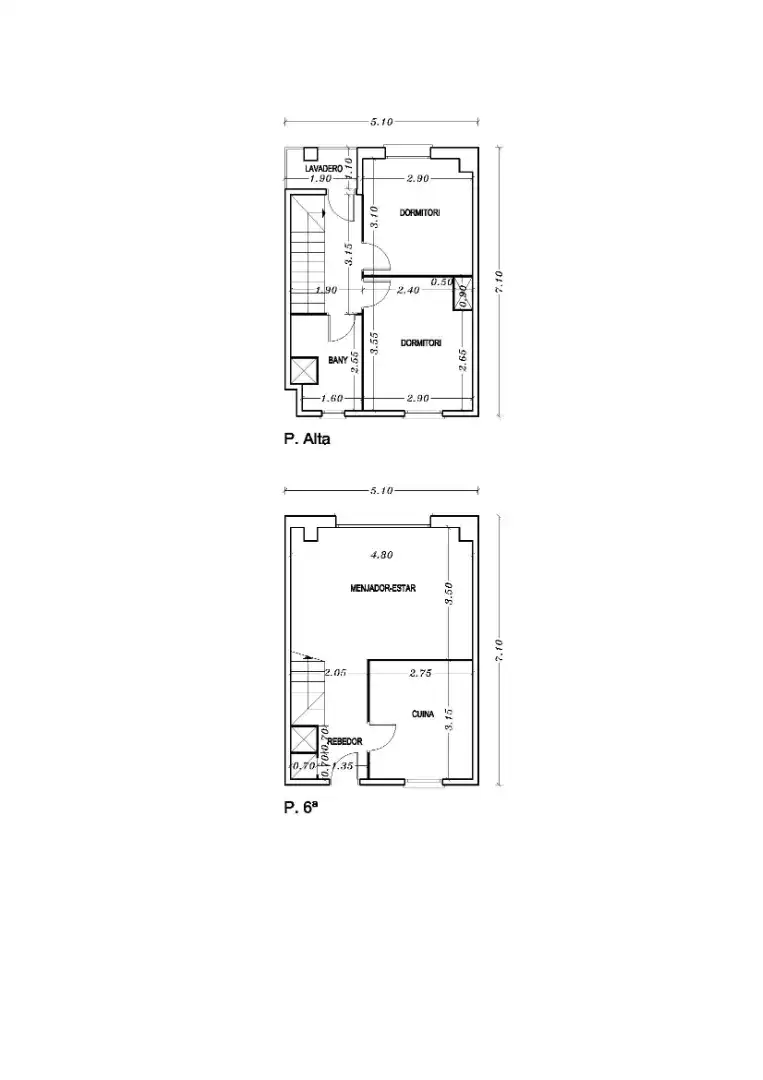 Maisonette zum Verkauf in Barcelona mit Klimaanlage, Heizung und Parkett