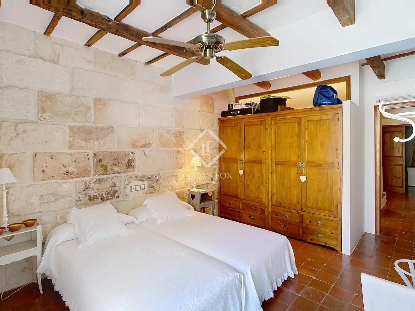 Schlafzimmer von Haus oder Chalet zum Verkauf in Ciutadella de Menorca mit Klimaanlage, Heizung und Privatgarten