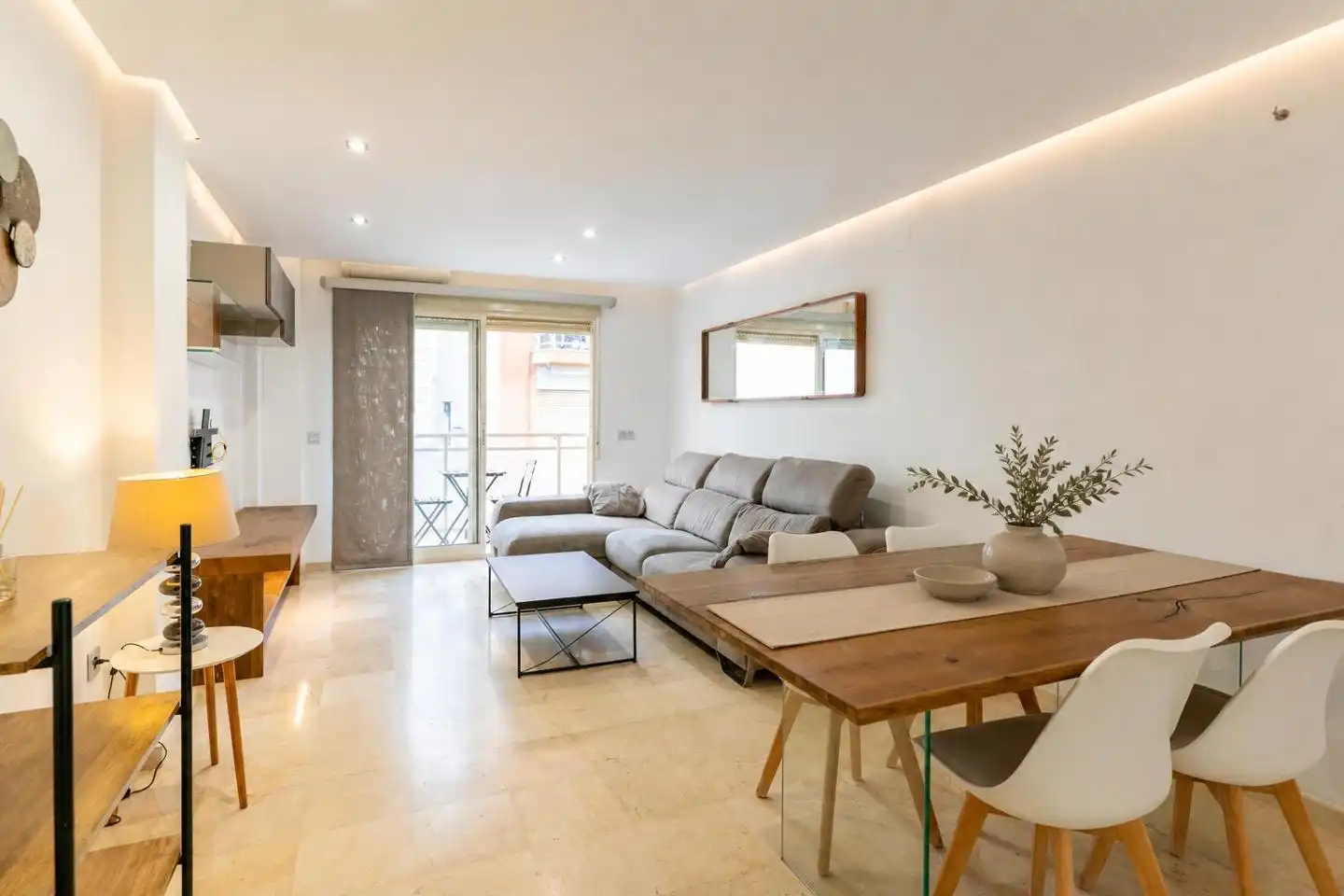 Wohnzimmer von Maisonette zum Verkauf in Santa Pola mit Klimaanlage, Terrasse und Möbliert