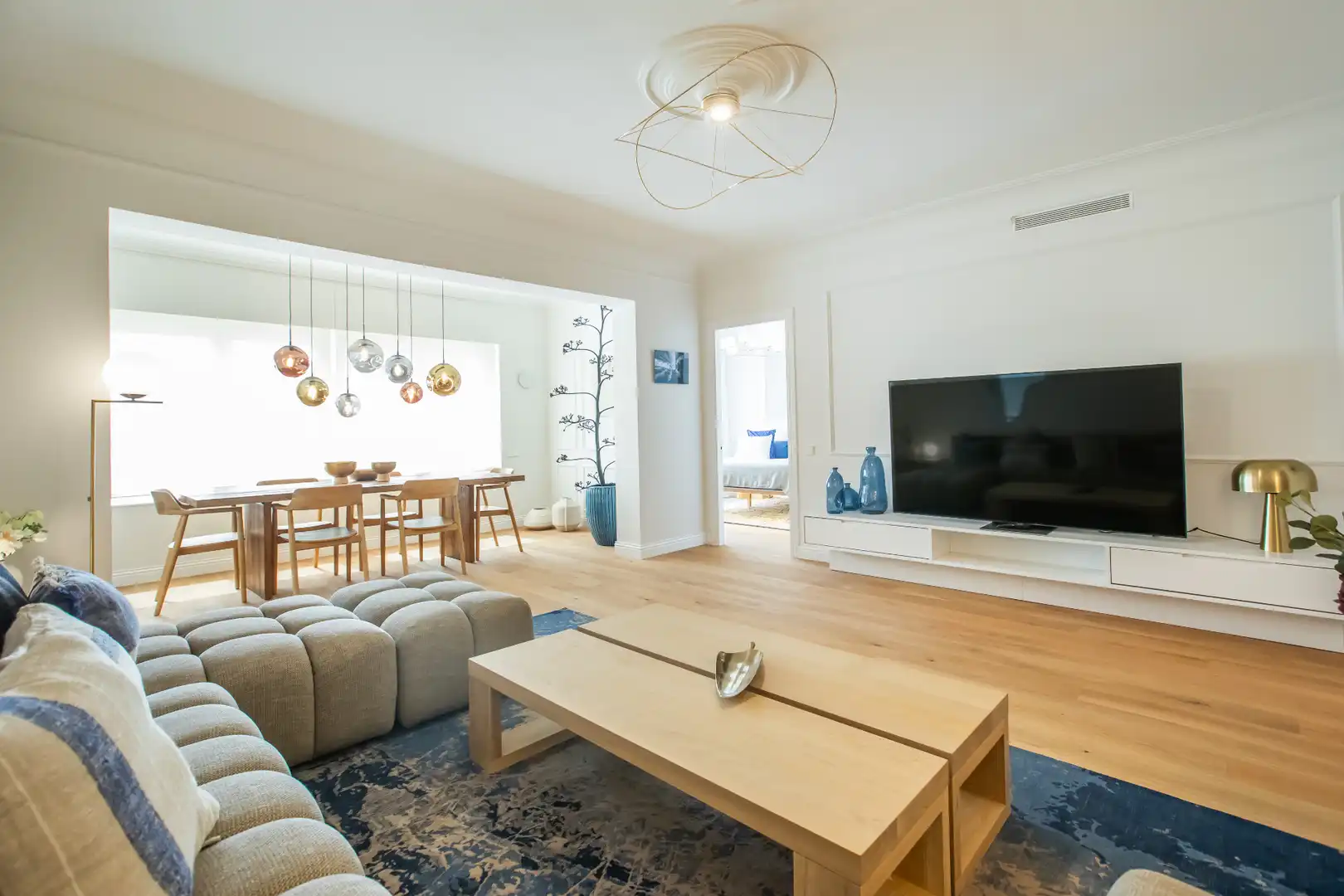 Wohnzimmer von Wohnung zur Miete in Barcelona mit Klimaanlage, Heizung und Parkett