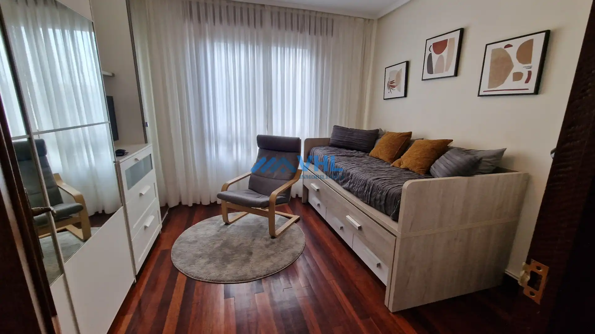 Schlafzimmer von Wohnung zur Miete in Castro-Urdiales mit Heizung, Terrasse und Möbliert