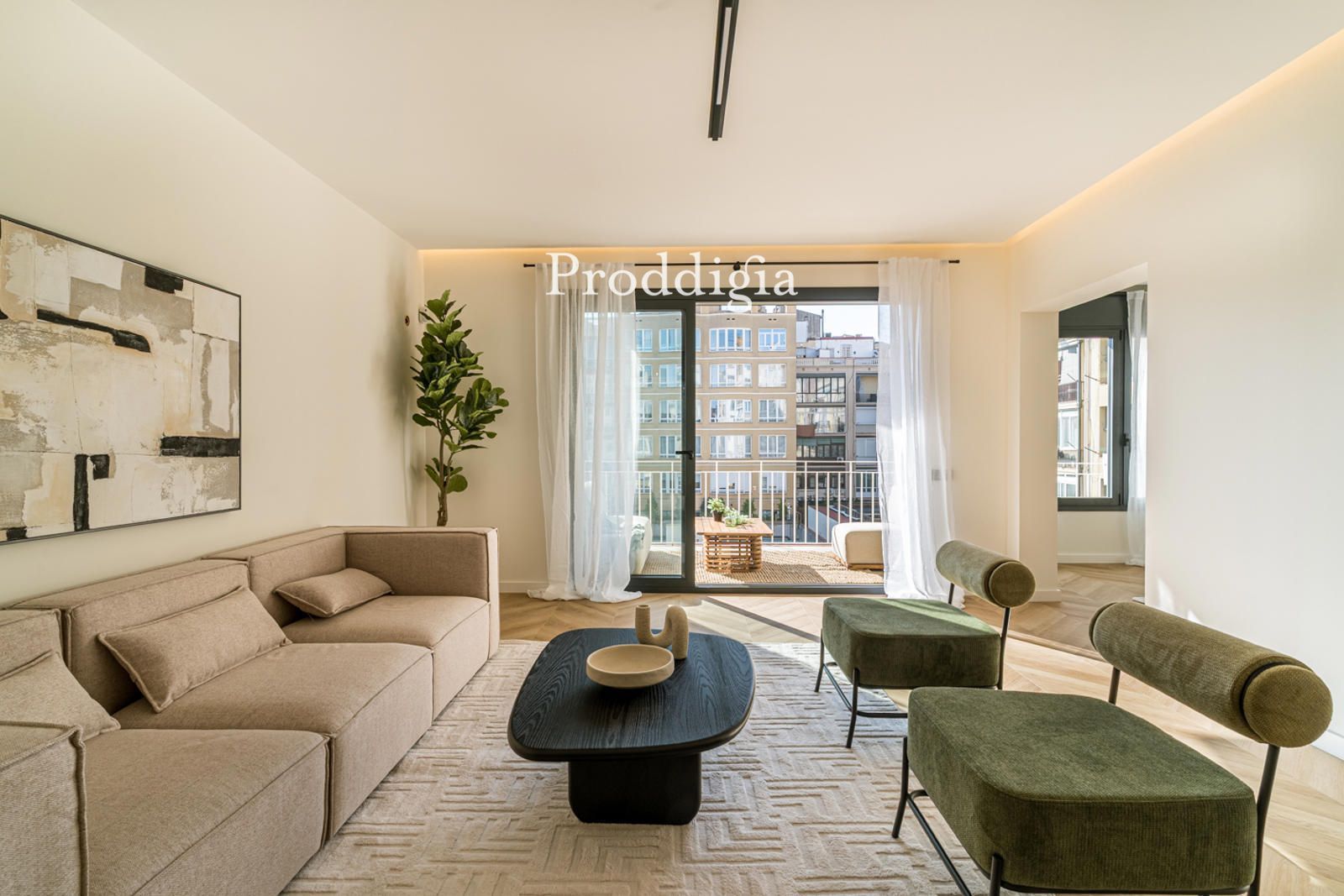 Living room of Flat for sale in  Barcelona Capital  with Air Conditioner, Heating and Terrace