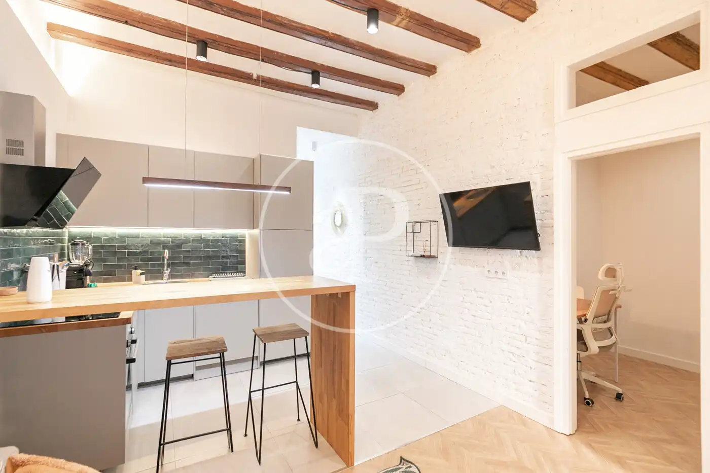 Cocina de Piso en venta en Barcelona con Aire acondicionado, Calefacción y Amueblado