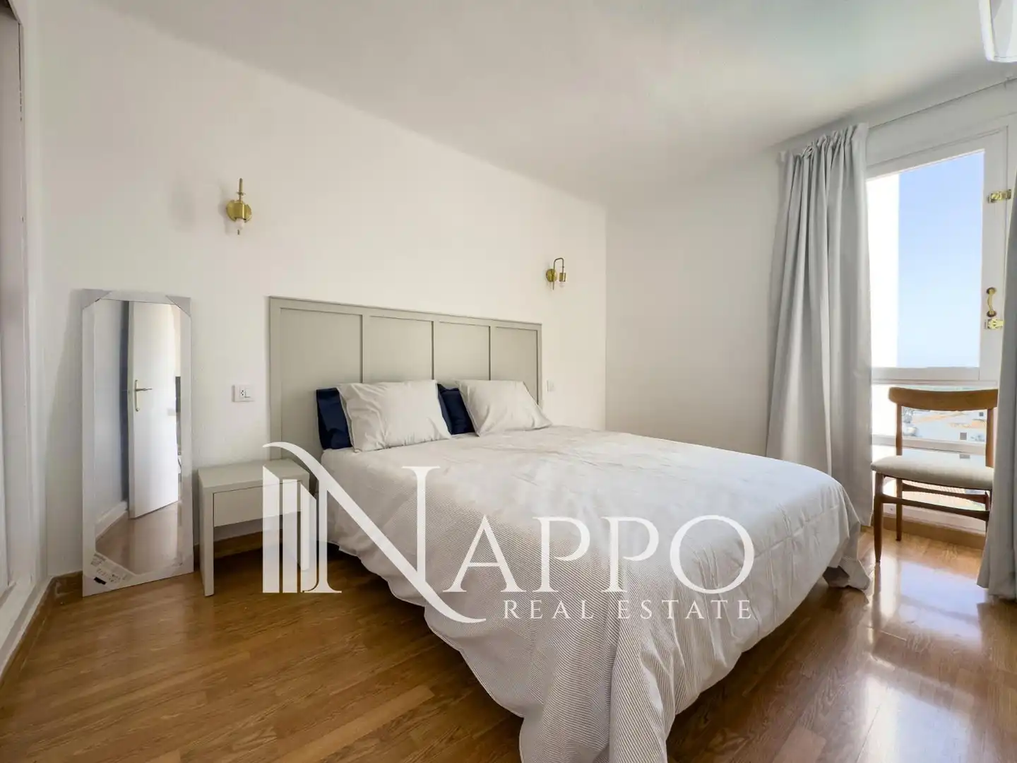 Schlafzimmer von Wohnung zur Miete in  Palma de Mallorca mit Klimaanlage, Heizung und Terrasse