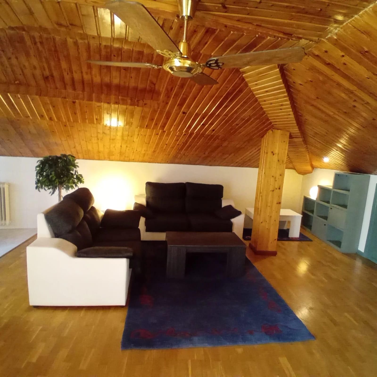 Sala d'estar de Àtic de lloguer en León Capital  amb Calefacció, Terrassa i Traster