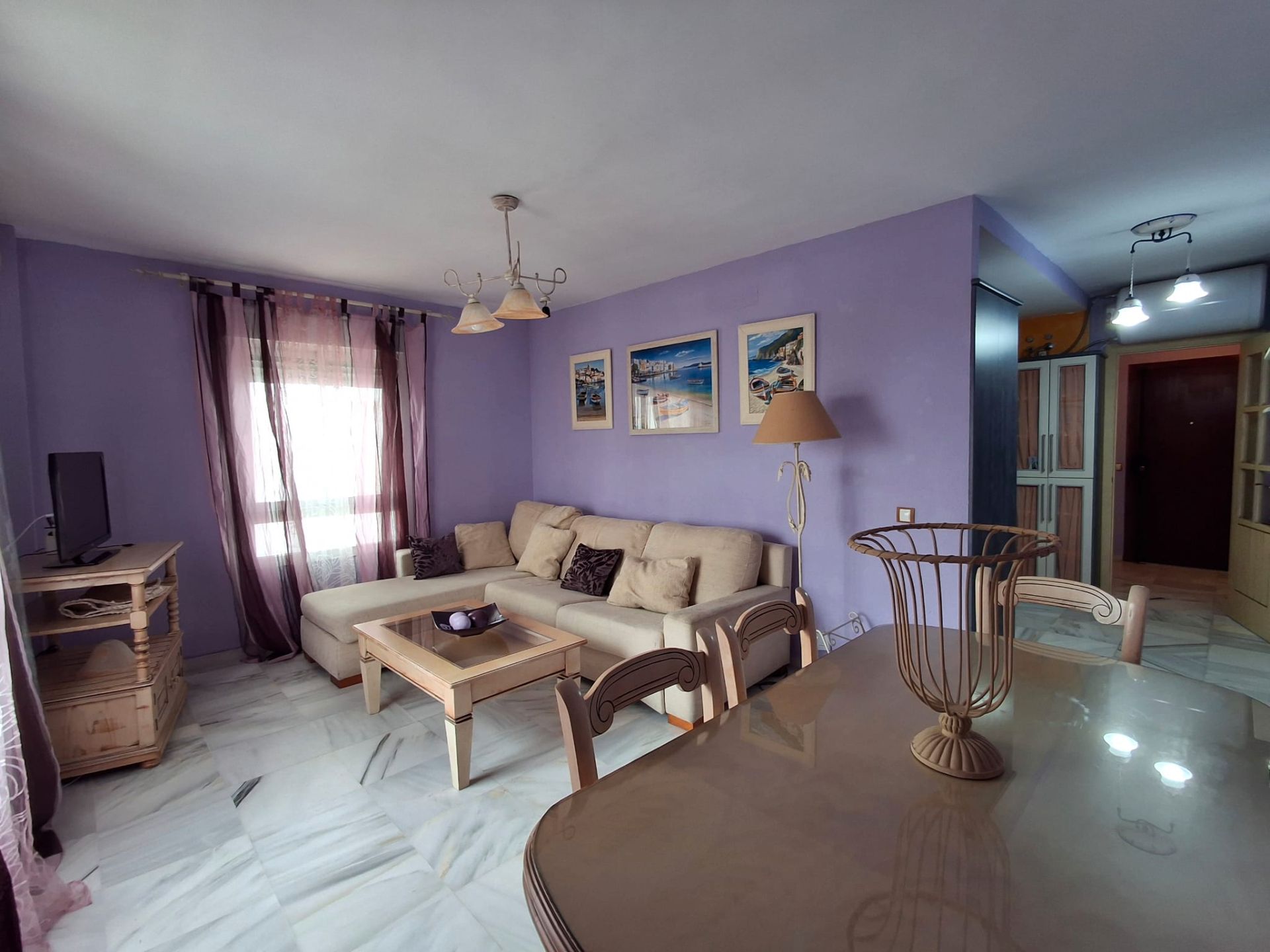 Living room of Apartment to rent in El Puerto de Santa María  with Air Conditioner, Furnished and Community pool