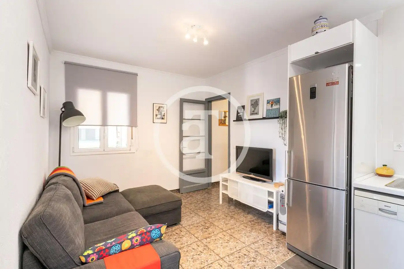 Sala d'estar de Pis de lloguer en  Barcelona Capital amb Moblat, Forn i Rentadora