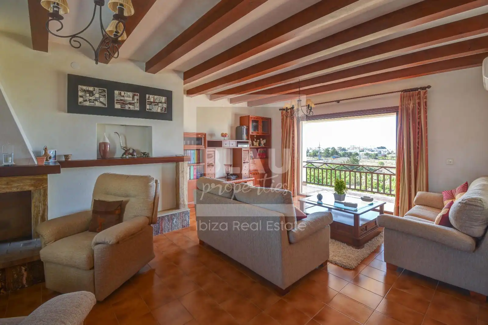 Living room of Houses for sale in Sant Josep de sa Talaia  with Air Conditioner, Terrace and Storage room