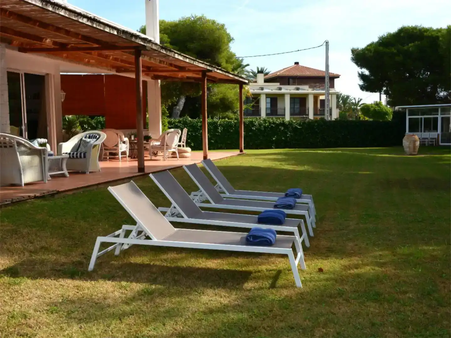 Terrasse von Wohnung zur Miete in Sitges mit Klimaanlage, Schwimmbad und Balkon