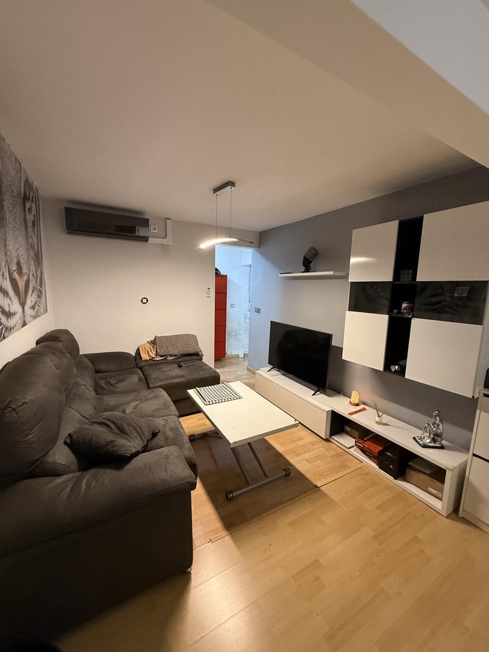 Living room of Flat for sale in Málaga Capital  with Air Conditioner, Parquet flooring and Furnished