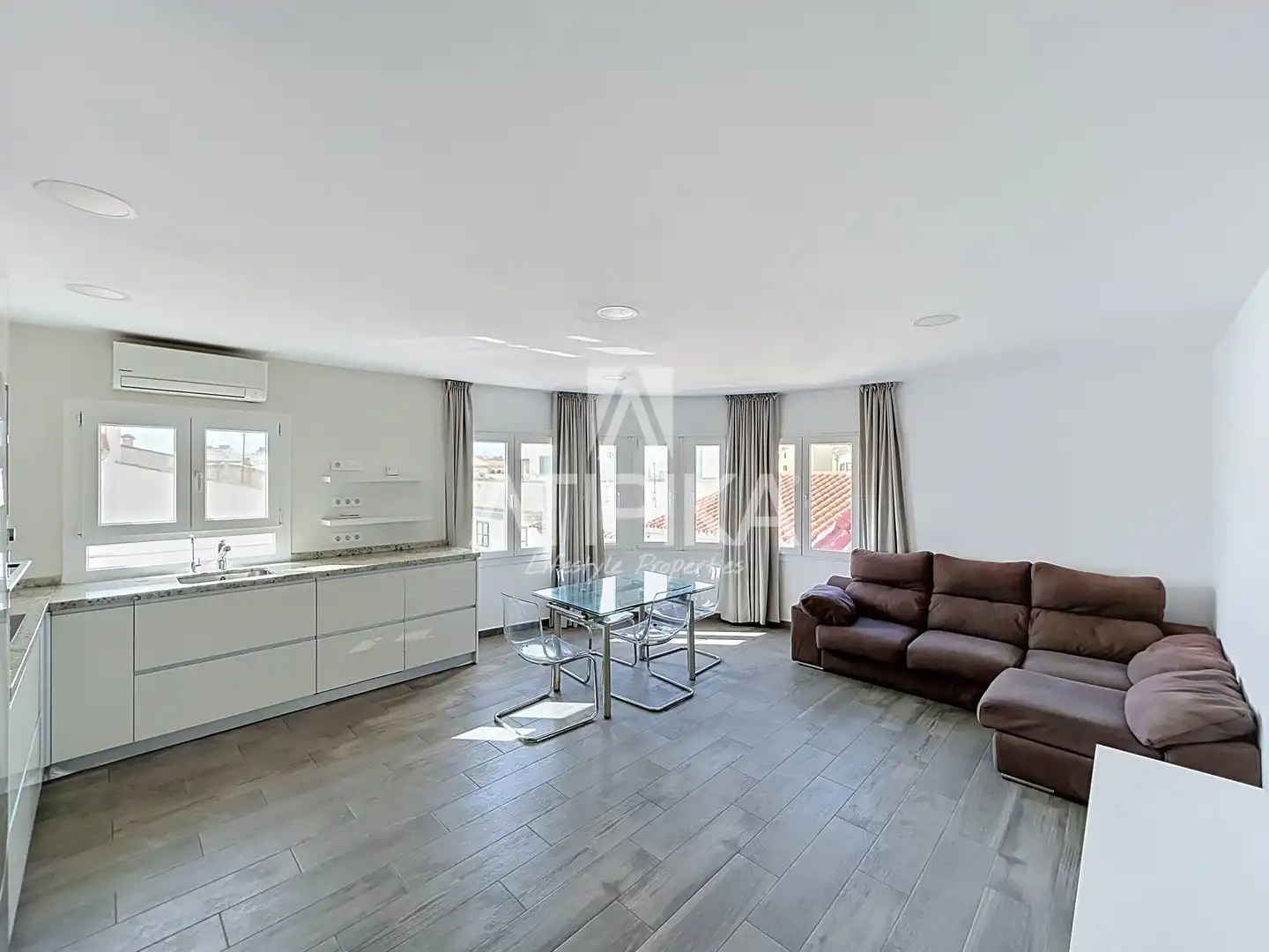 Living room of Flat for sale in Maó - Mahón  with Air Conditioner, Terrace and Furnished