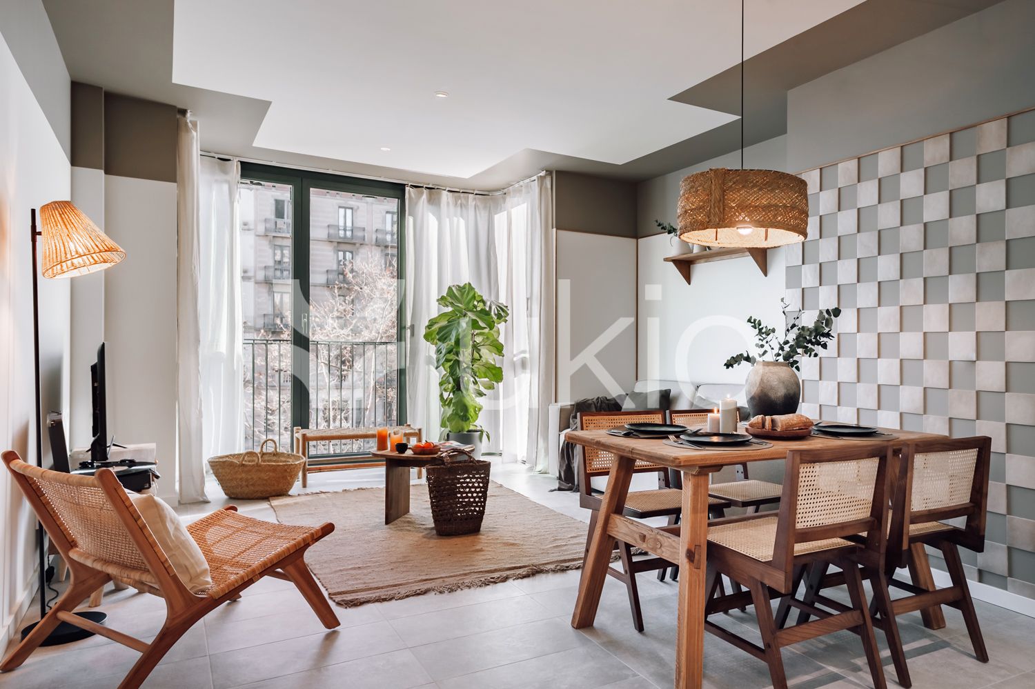 Living room of Apartment to rent in  Barcelona Capital  with Air Conditioner, Heating and Furnished