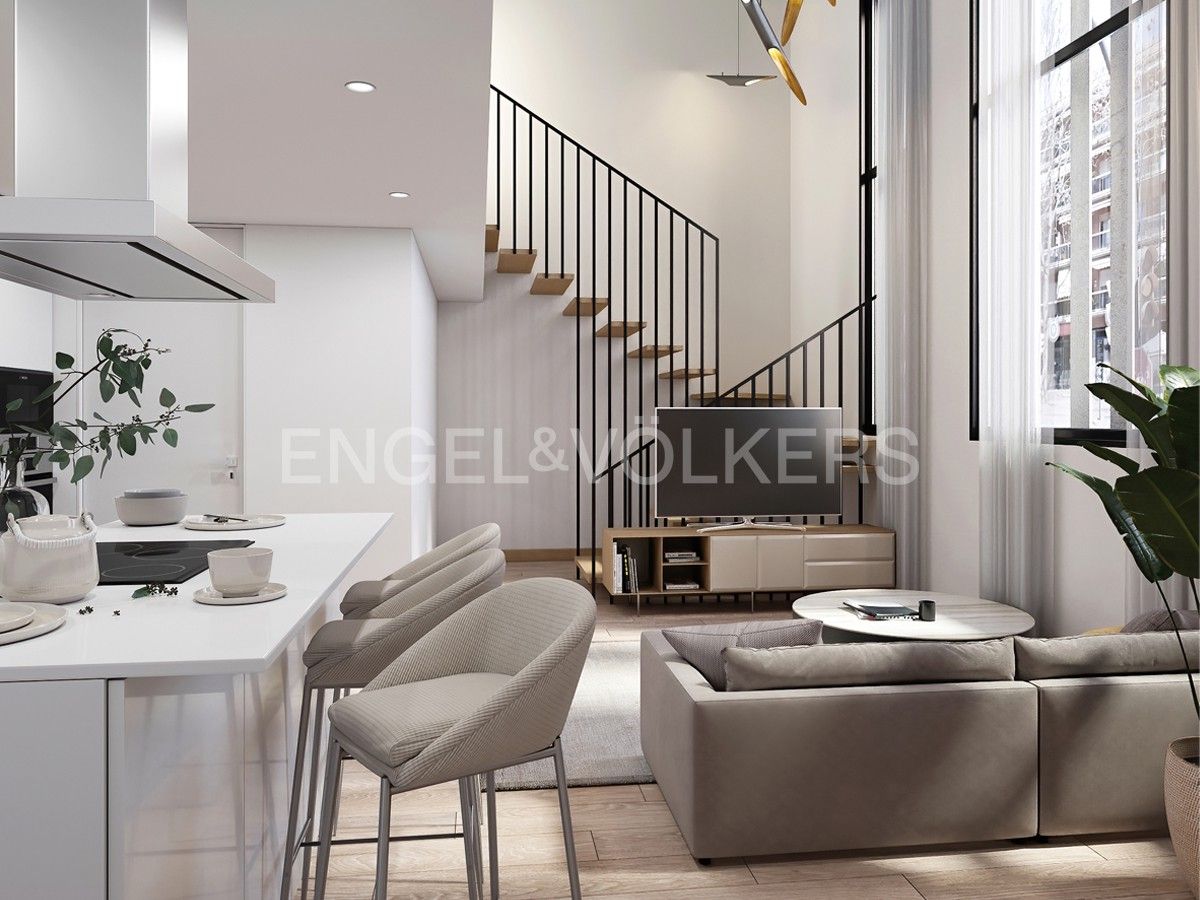 Living room of Attic for sale in L'Hospitalet de Llobregat  with Air Conditioner, Heating and Parquet flooring