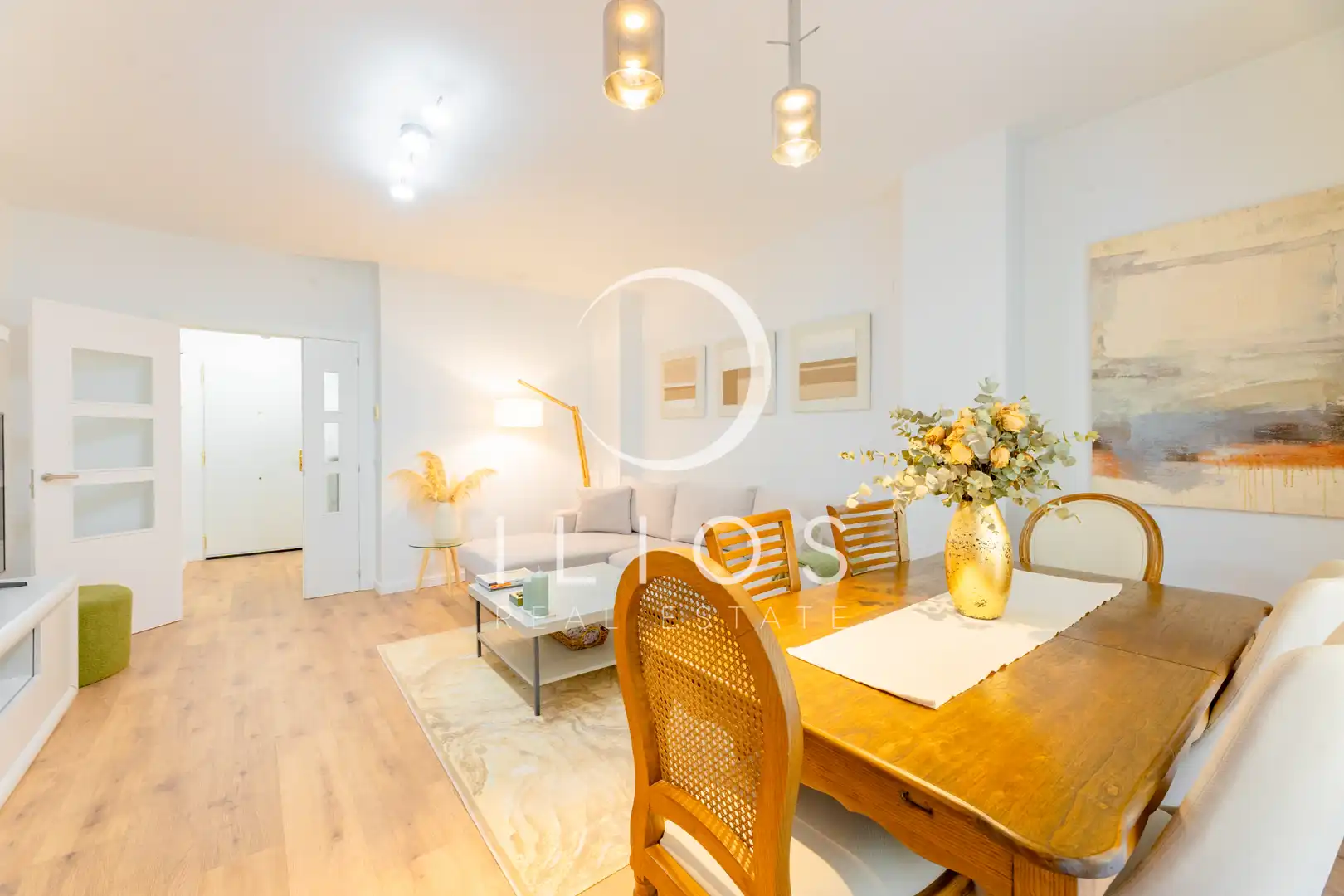 Esszimmer von Wohnung zum Verkauf in Chiva mit Klimaanlage, Parkett und Terrasse