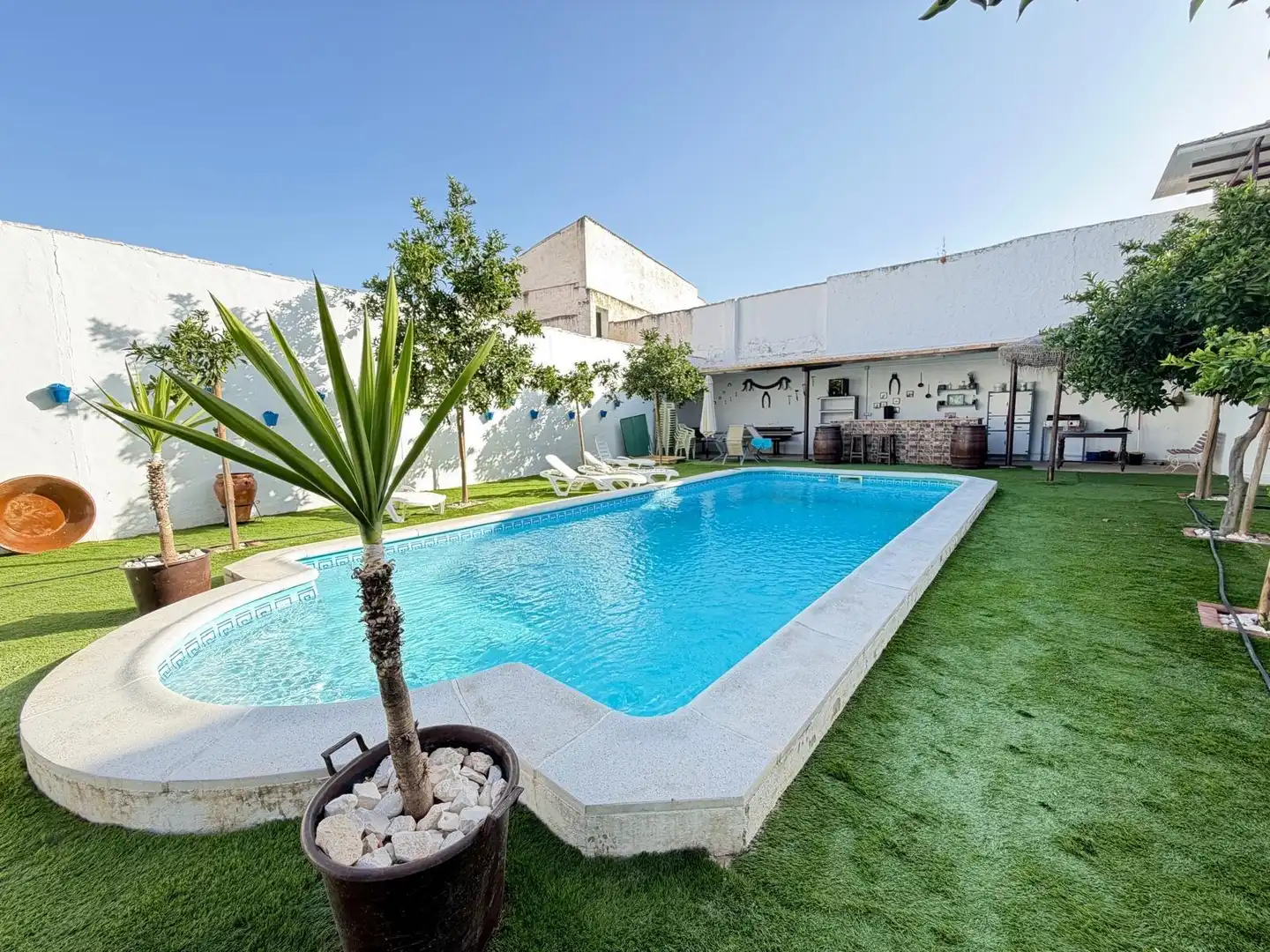 Piscina de Finca rústica en venda en Alameda amb Jardí privat, Piscina i Moblat