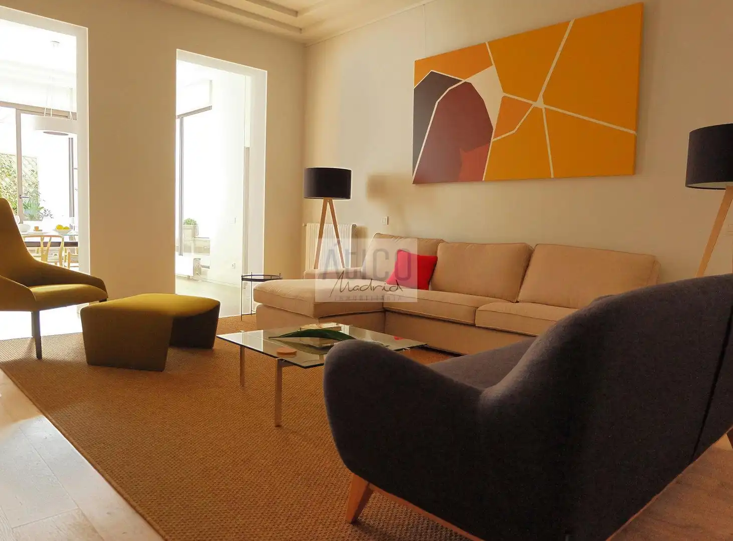 Sala de estar de Piso de alquiler en Madrid con Aire acondicionado, Calefacción y Terraza