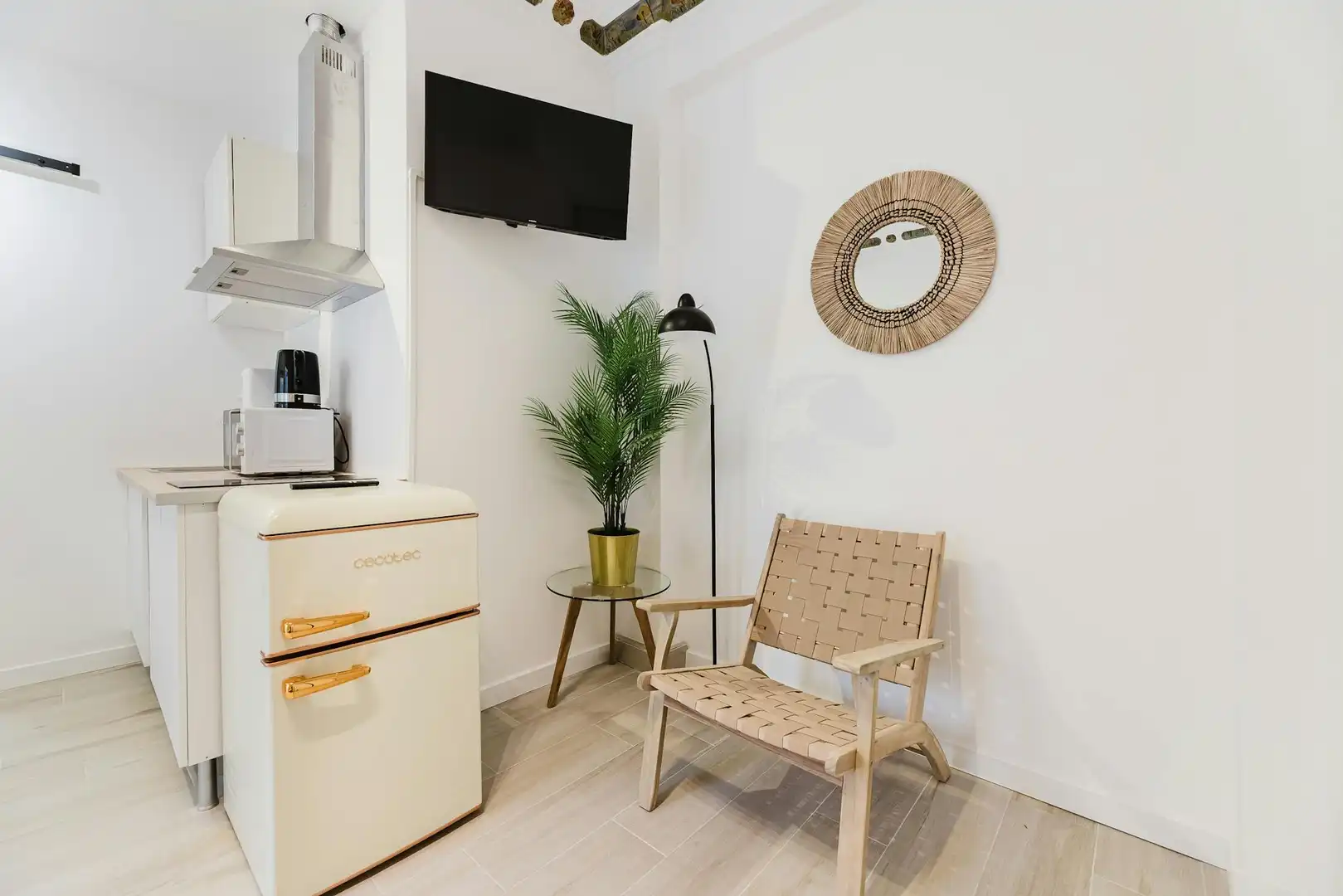 Wohnzimmer von Wohnung zur Miete in Valencia mit Klimaanlage, Waschmaschine und Fernseher