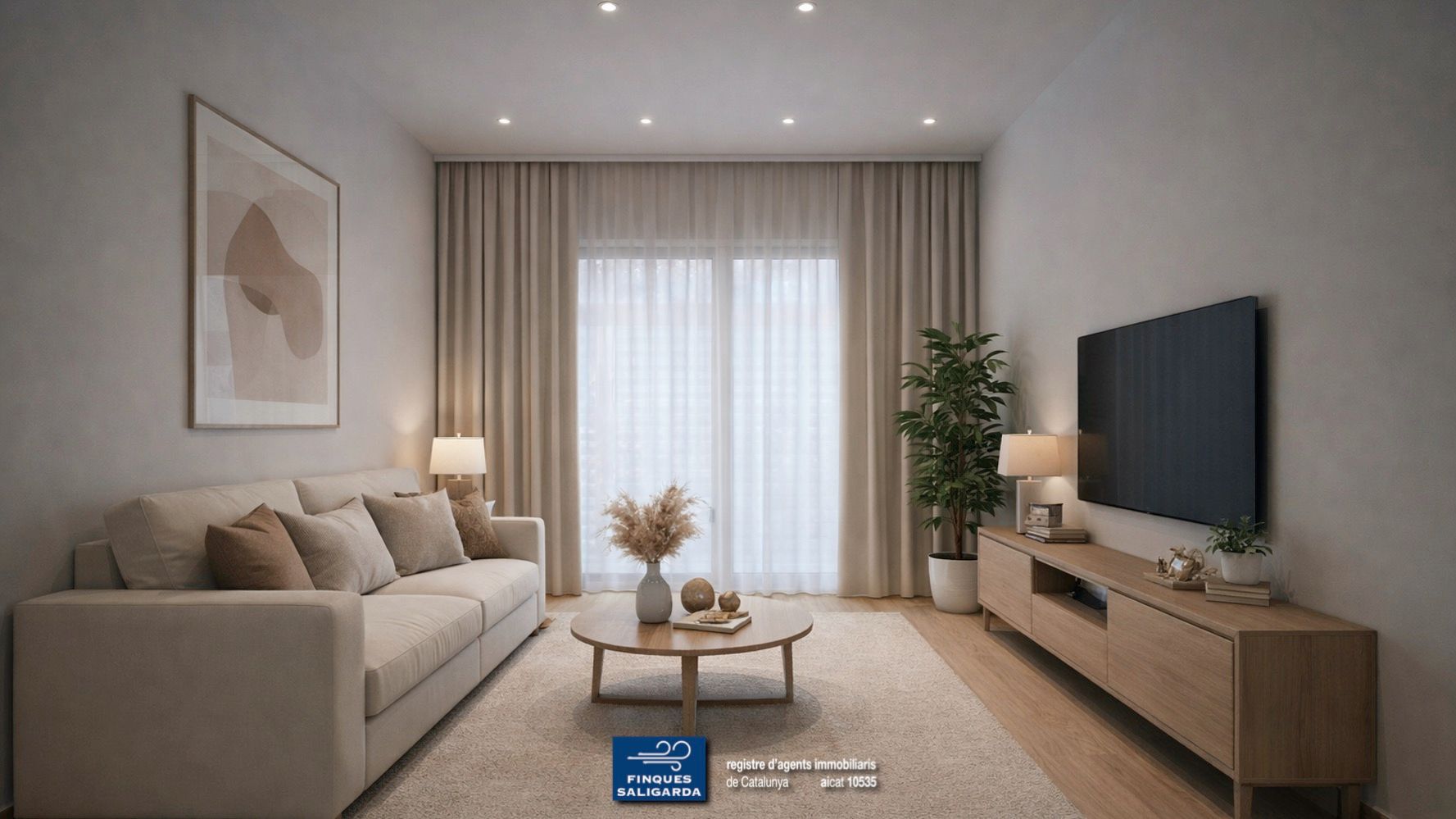 Sala de estar de Piso en venta en Granollers con Aire acondicionado y Calefacción