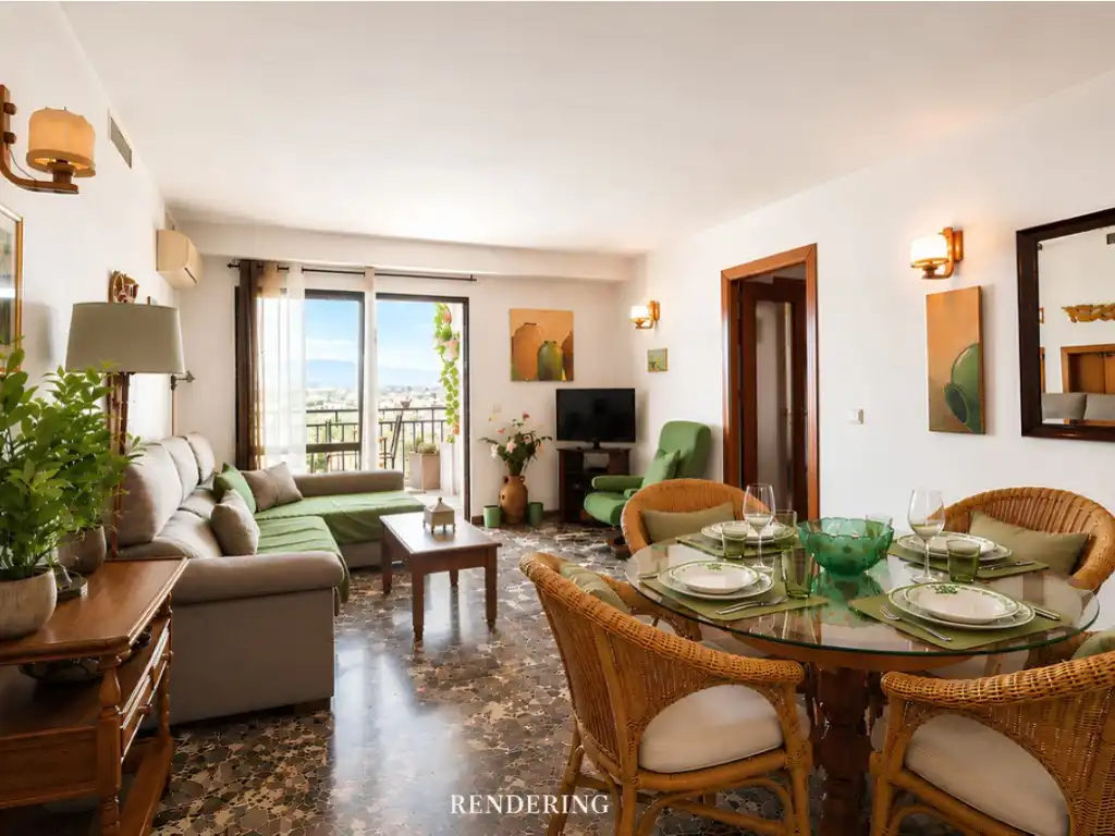 Sala de estar de Piso en venta en Fuengirola con Aire acondicionado, Terraza y Amueblado