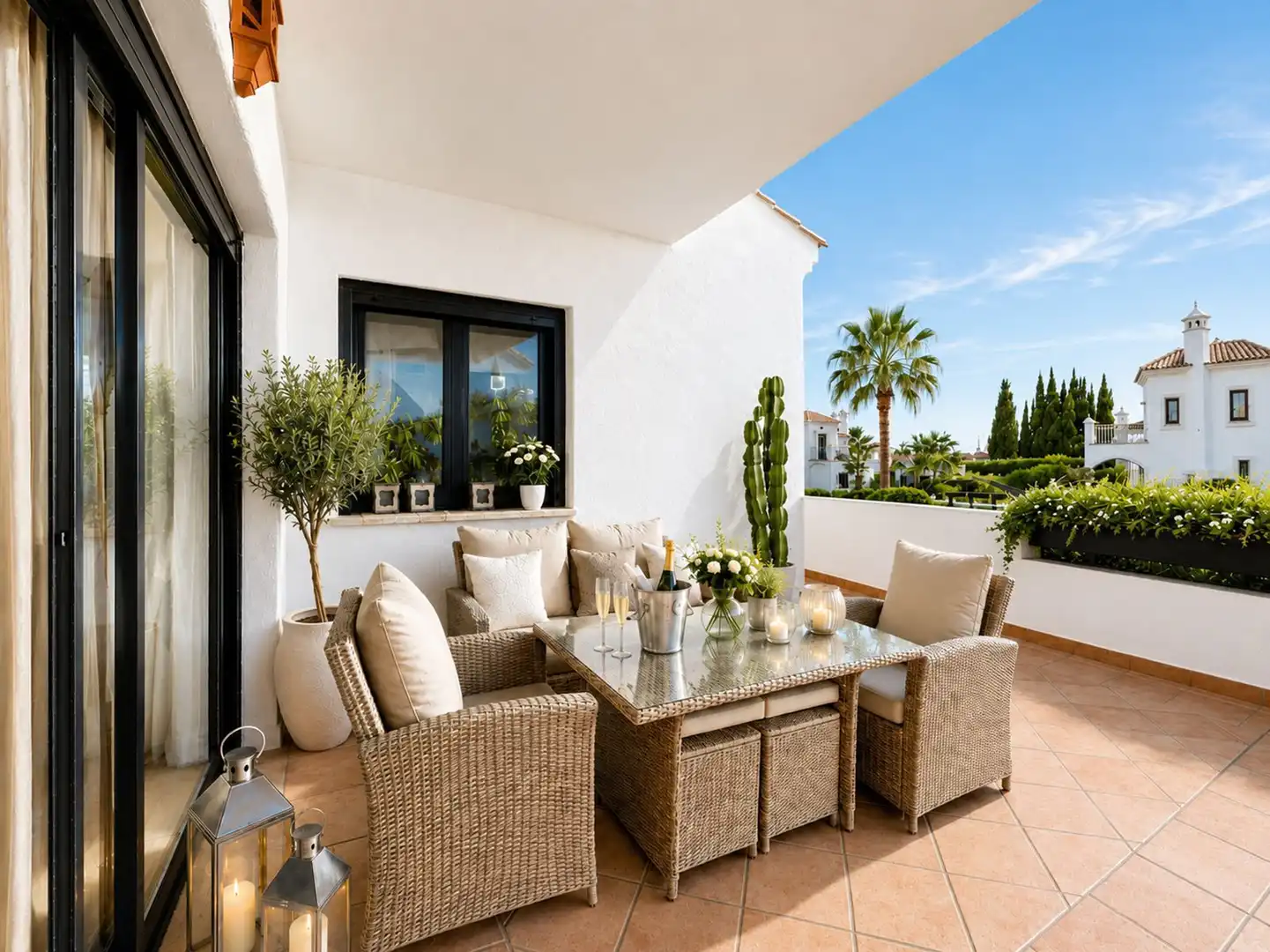 Terrace of Apartments for sale in Estepona  with Air Conditioner, Terrace and Furnished