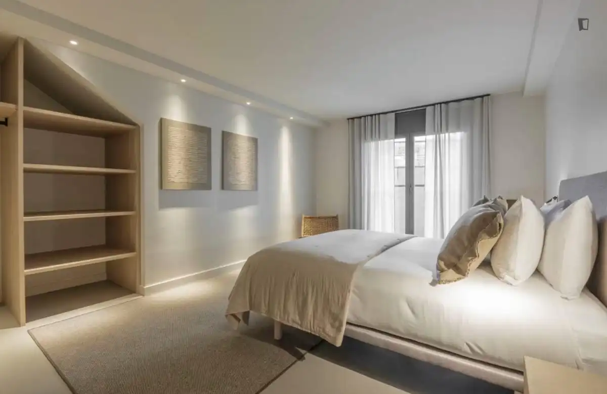 Habitación de Apartamento de alquiler en Barcelona con Aire acondicionado, Amueblado y Horno