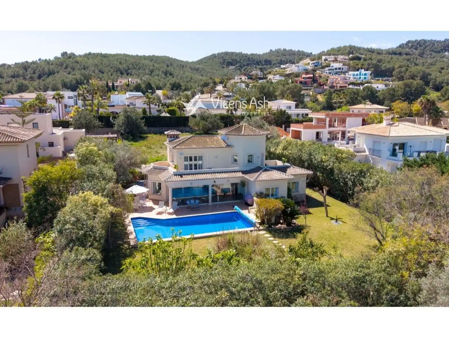 Exterior view of Houses for sale in Jávea / Xàbia  with Air Conditioner, Terrace and Swimming Pool