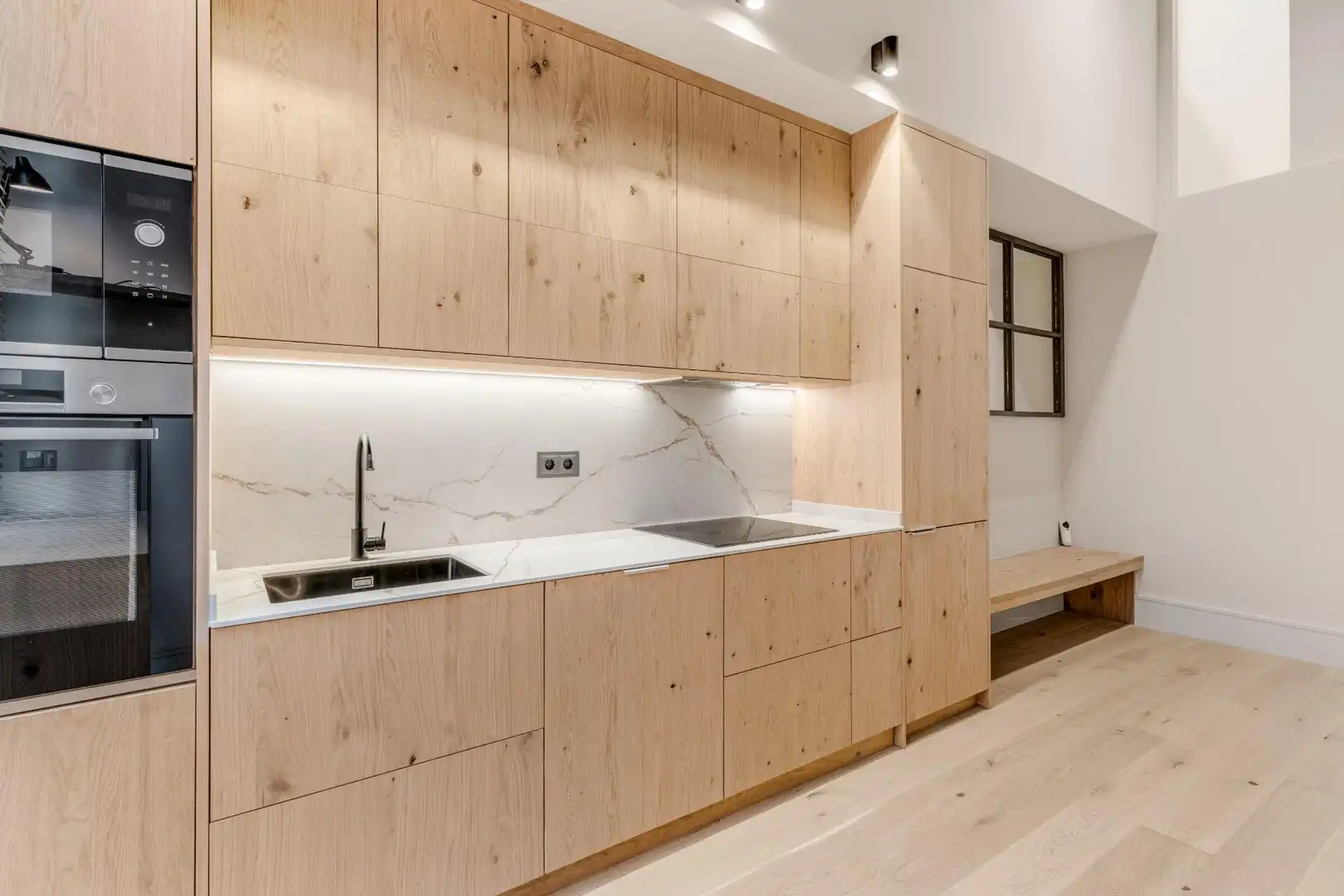 Kitchen of Flat for sale in Barcelona  with Air Conditioner, Heating and Parquet flooring