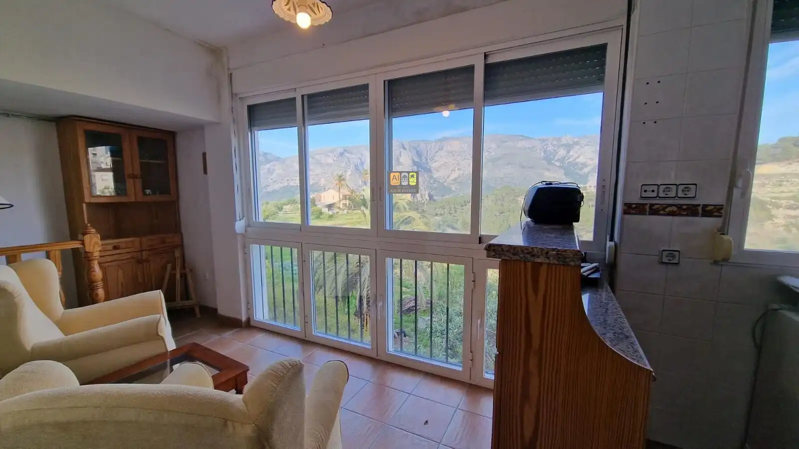 Sala de estar de Finca rústica en venta en Benimantell con Terraza, Trastero y Amueblado