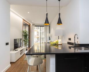 Kitchen of Apartment to rent in  Barcelona Capital  with Air Conditioner, Heating and Balcony